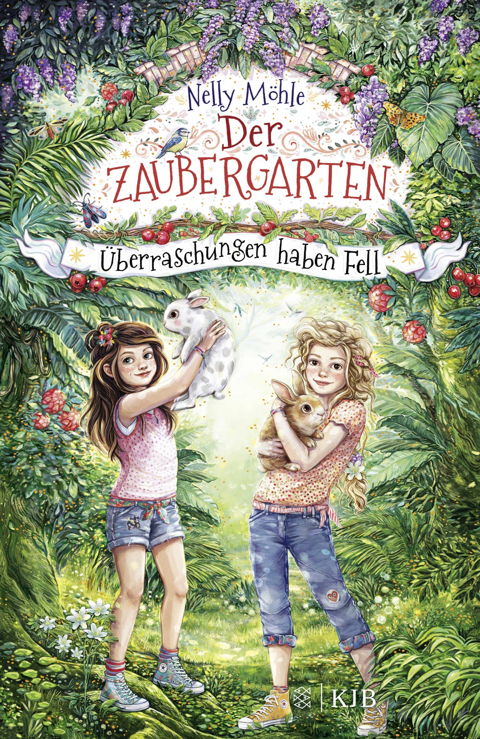 Buchcover von 'Der Zaubergarten – Überraschungen haben Fell' - Gebundene Ausgabe von Nelly Möhle