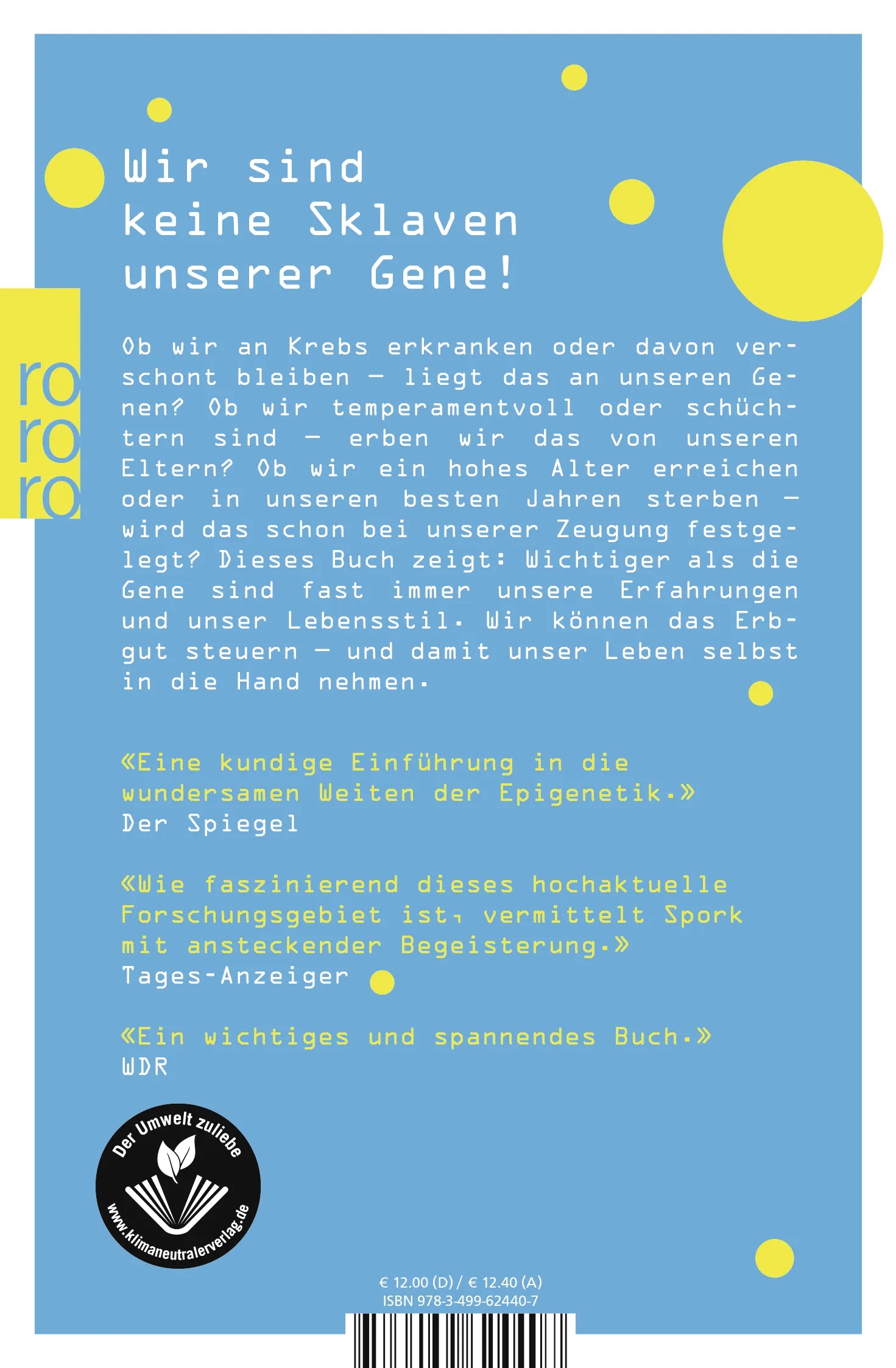 Buchrückseite von 'Der zweite Code' mit Klappentext - Taschenbuch