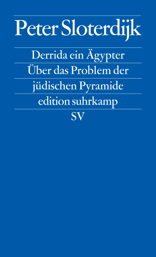 Buchcover von 'Derrida ein Ägypter' - Taschenbuch von Peter Sloterdijk
