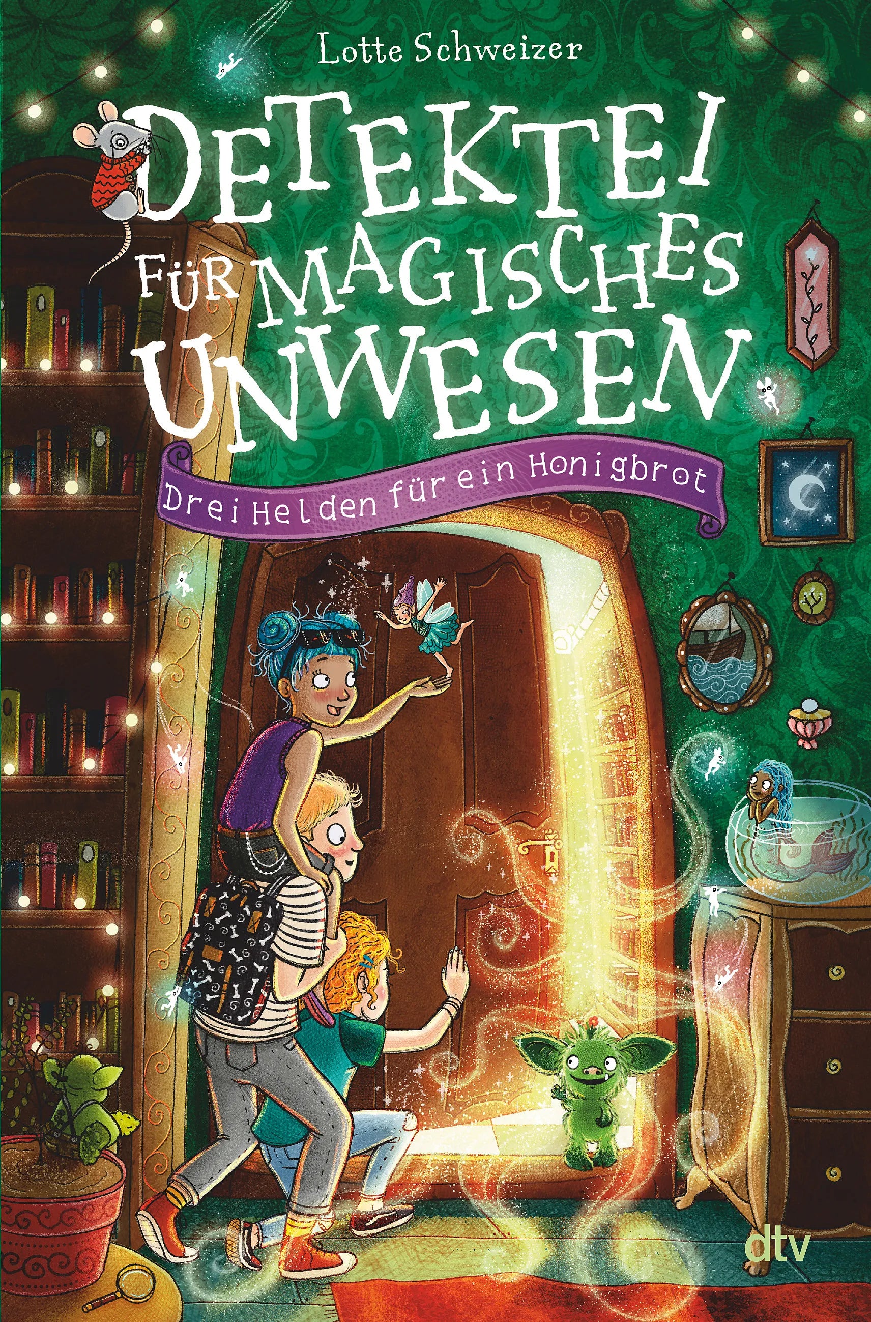 Buchcover von 'Detektei für magisches Unwesen – Drei Helden für ein Honigbrot' - Gebundene Ausgabe von Lotte Schweizer