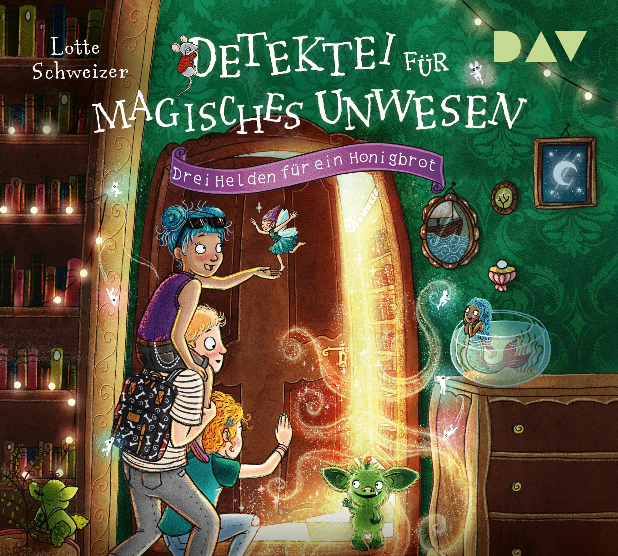 Buchcover von 'Detektei für magisches Unwesen – Teil 1: Drei Helden für ein Honigbrot' - Hörbuch (CD) von Lotte Schweizer