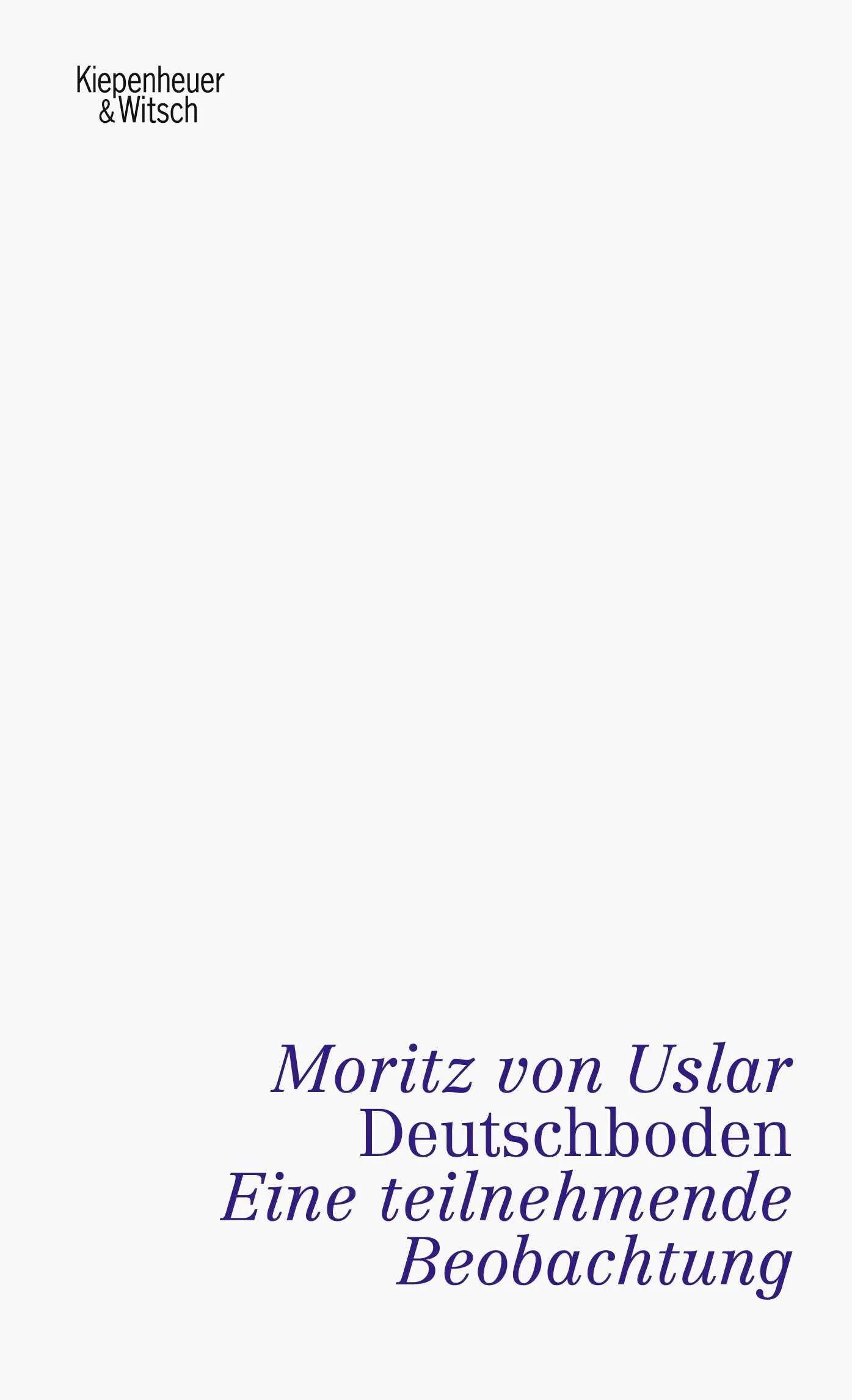 Buchcover von 'Deutschboden' - Gebundene Ausgabe von Moritz von Uslar