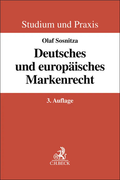 Buchcover von 'Deutsches und europäisches Markenrecht' - Taschenbuch von Olaf Sosnitza