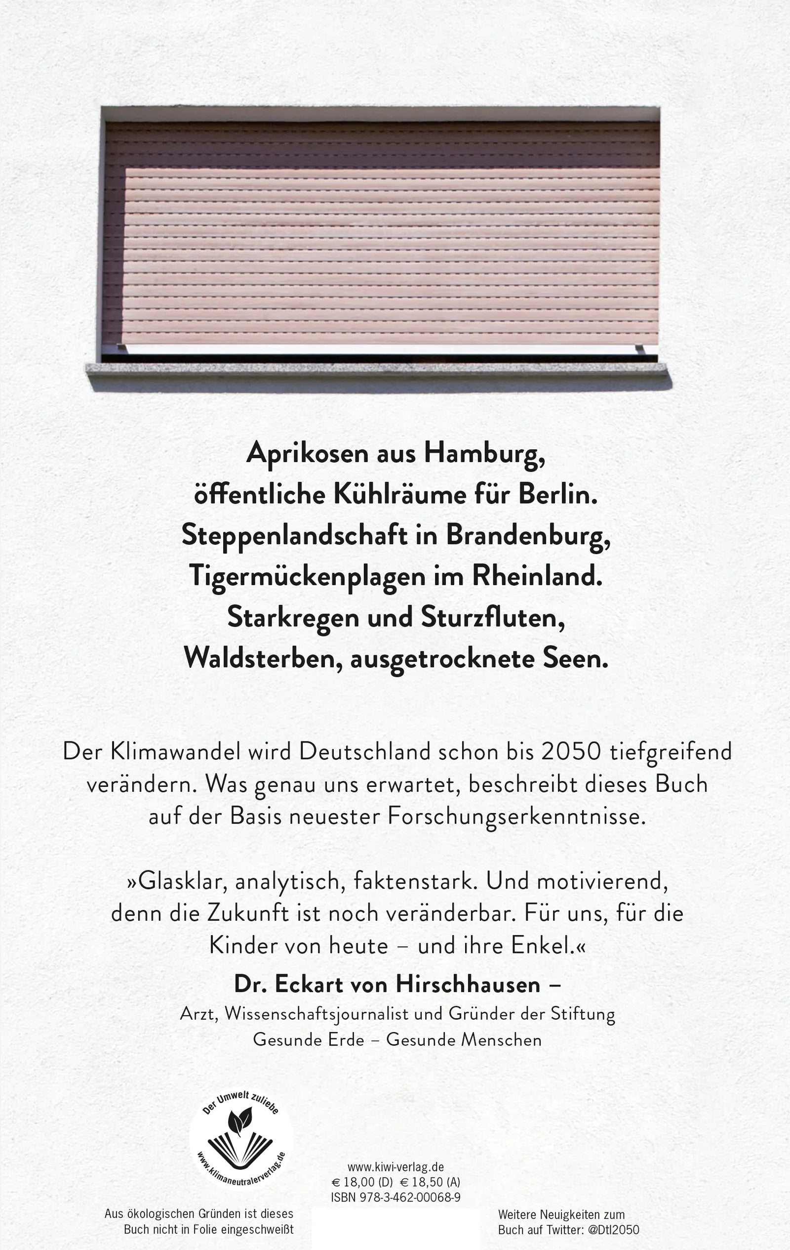 Buchrückseite von 'Deutschland 2050' mit Klappentext - Paperback