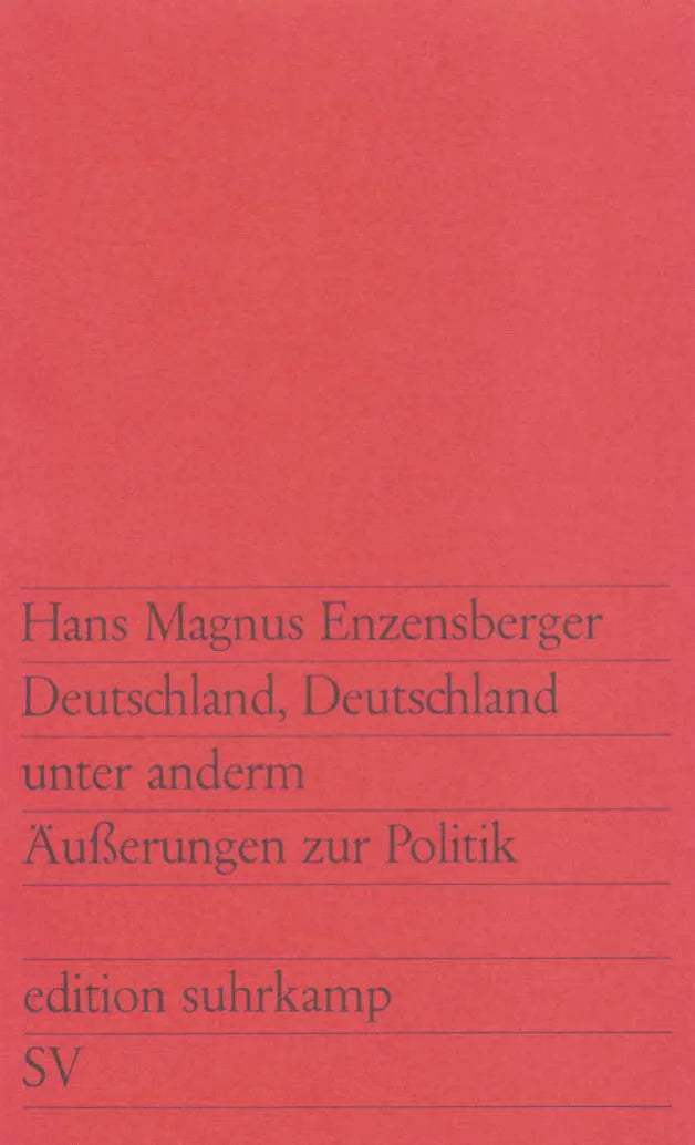 Buchcover von 'Deutschland, Deutschland unter anderm' - Taschenbuch von Hans Magnus Enzensberger