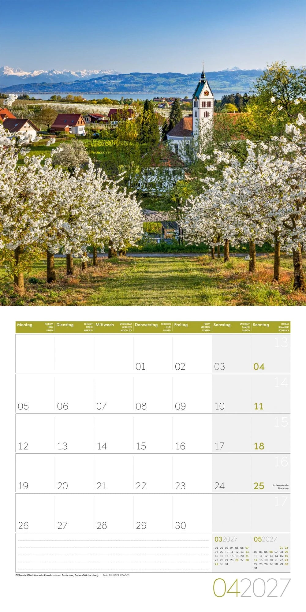 Deutschland Kalender 2027 - 30x30 - Art12 – Ansicht