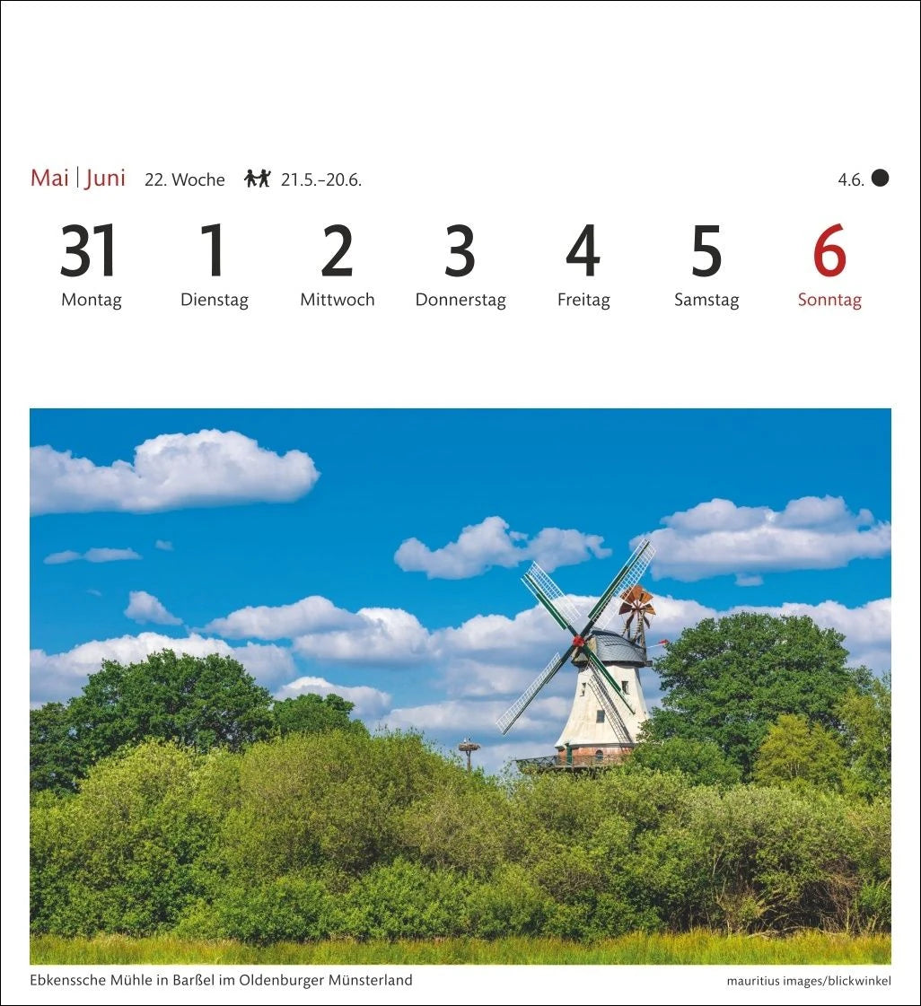 Deutschland Sehnsuchtskalender 2027 - Wochenkalender mit 53 Postkarten – Ansicht