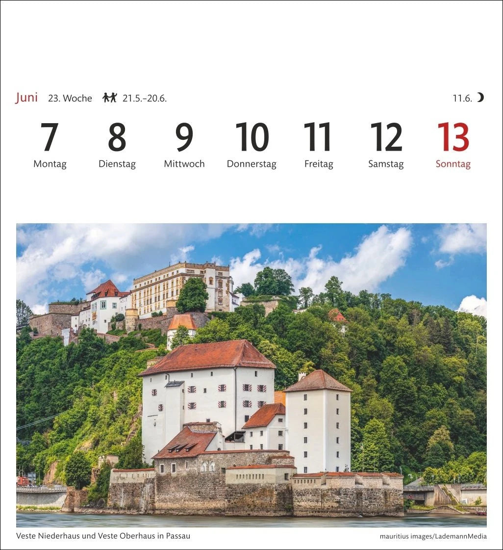 Deutschland Sehnsuchtskalender 2027 - Wochenkalender mit 53 Postkarten – Ansicht