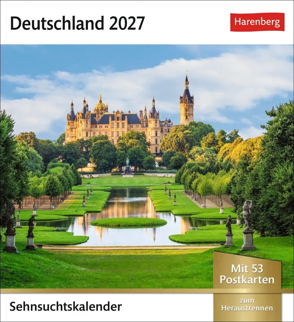 Postkartenkalender: Deutschland Sehnsuchtskalender 2027 - Wochenkalender mit 53 Postkarten