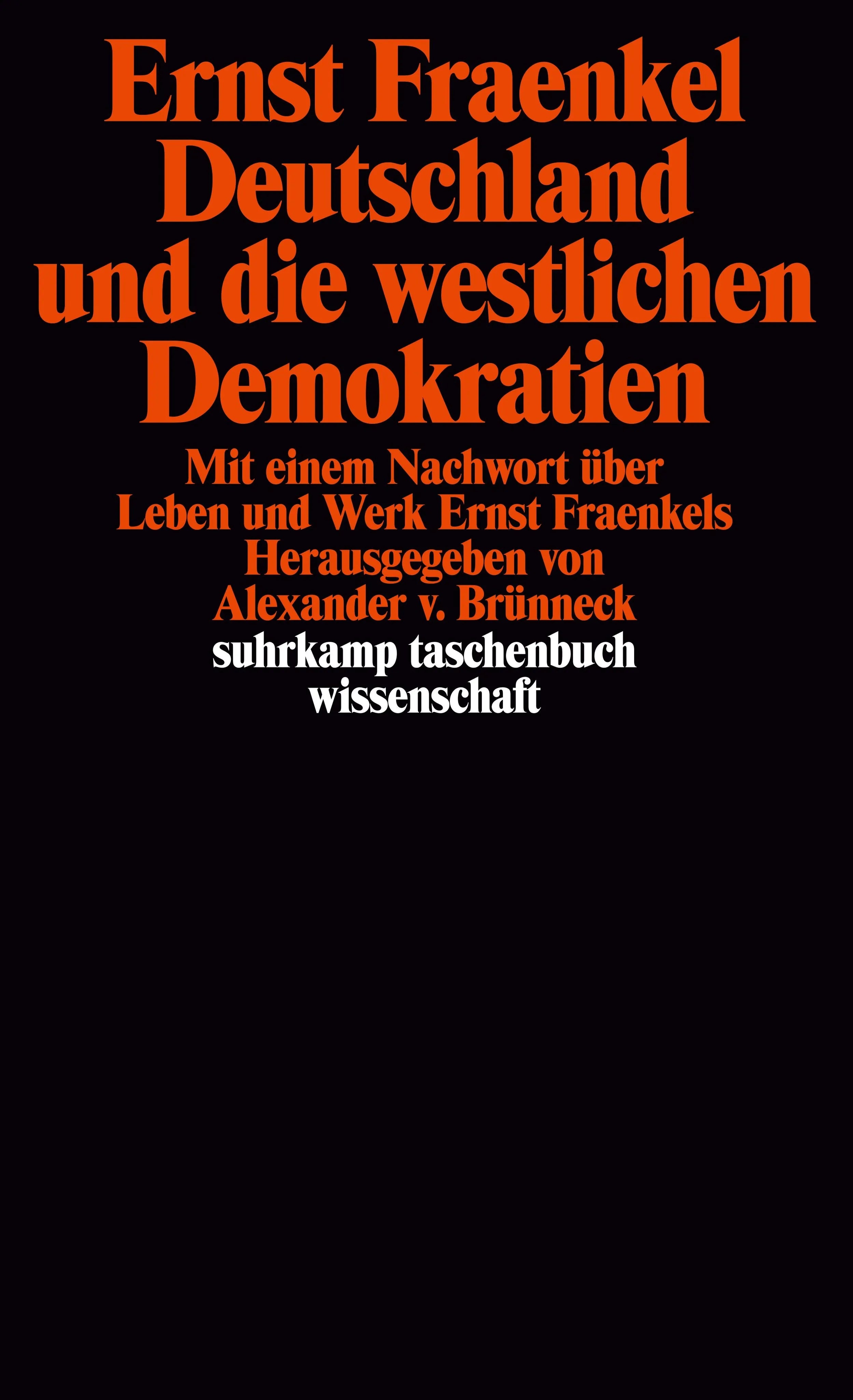 Buchcover von 'Deutschland und die westlichen Demokratien' - Taschenbuch von Ernst Fraenkel