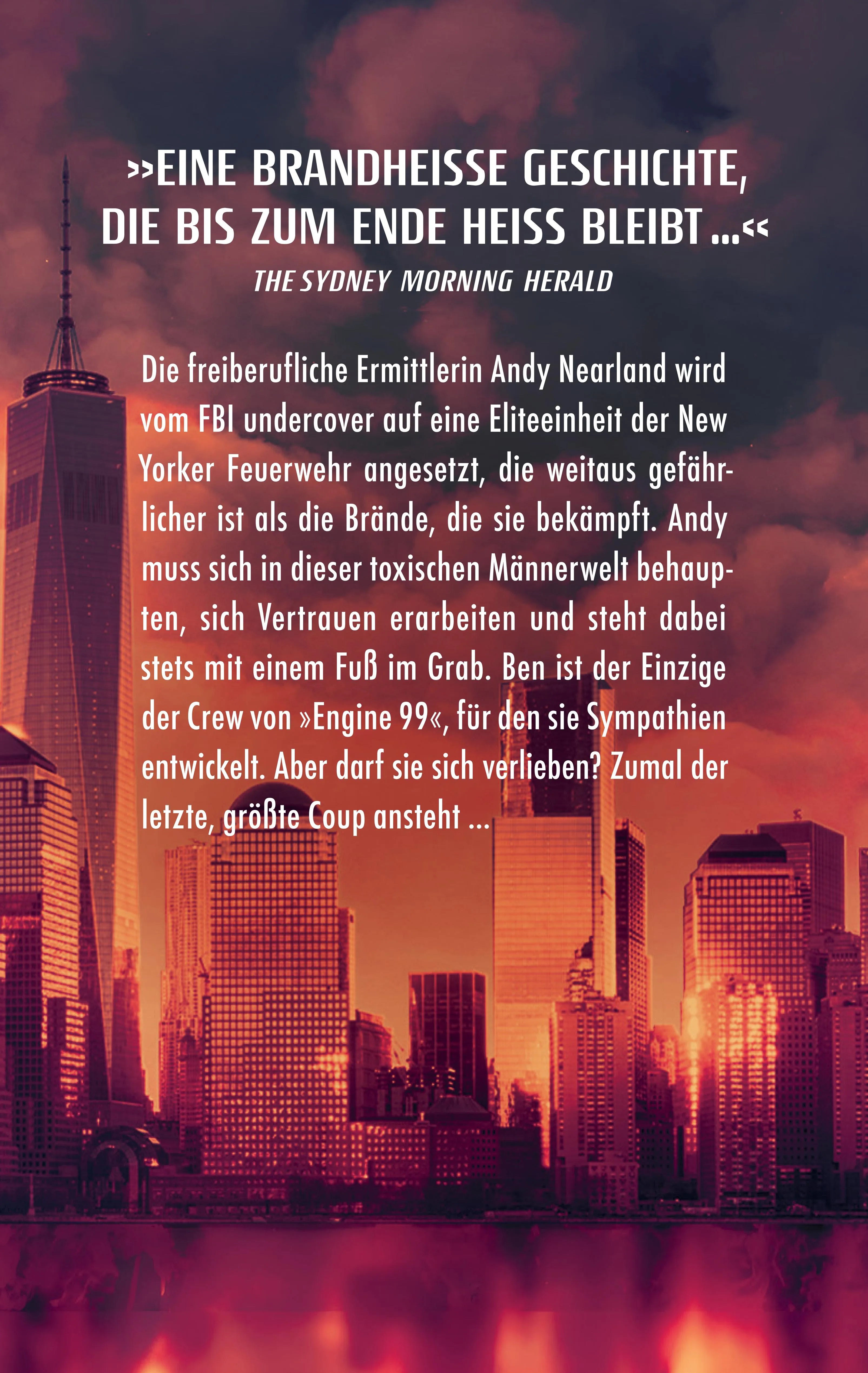 Buchrückseite von 'Devil's Kitchen' mit Klappentext - Paperback