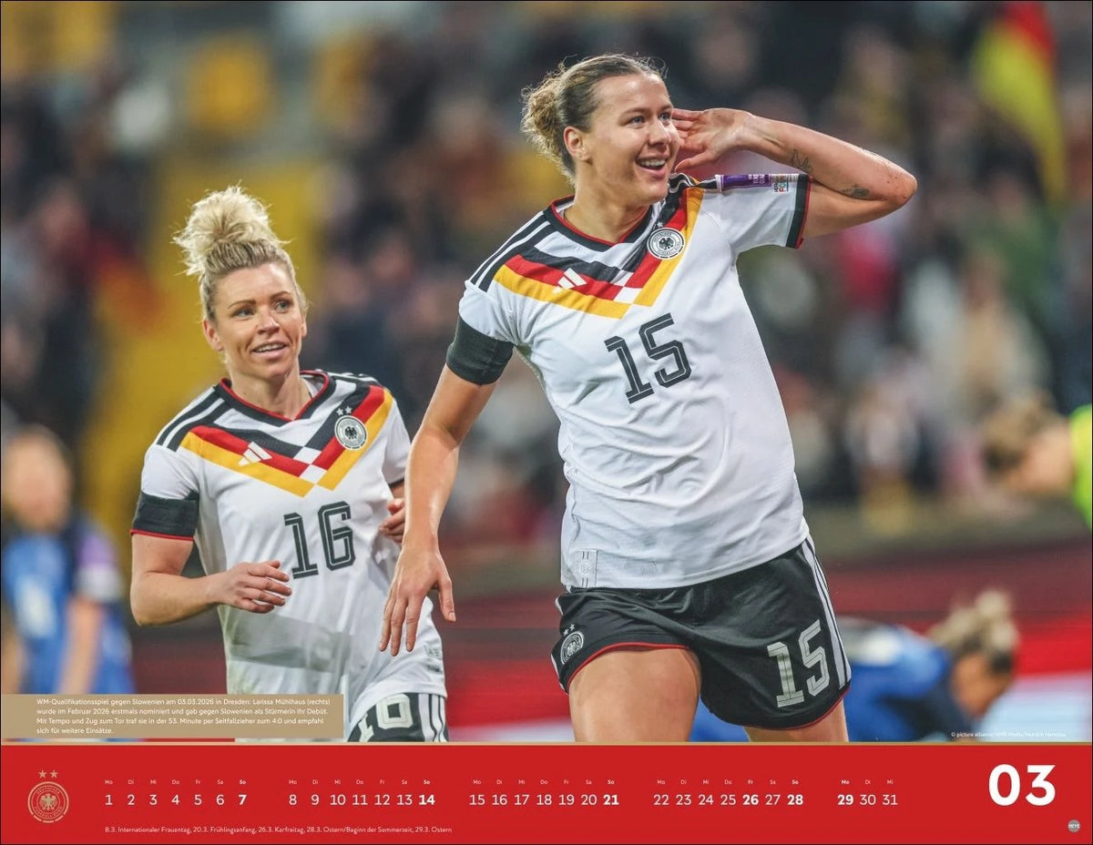 DFB Frauen Posterkalender 2027 – Ansicht