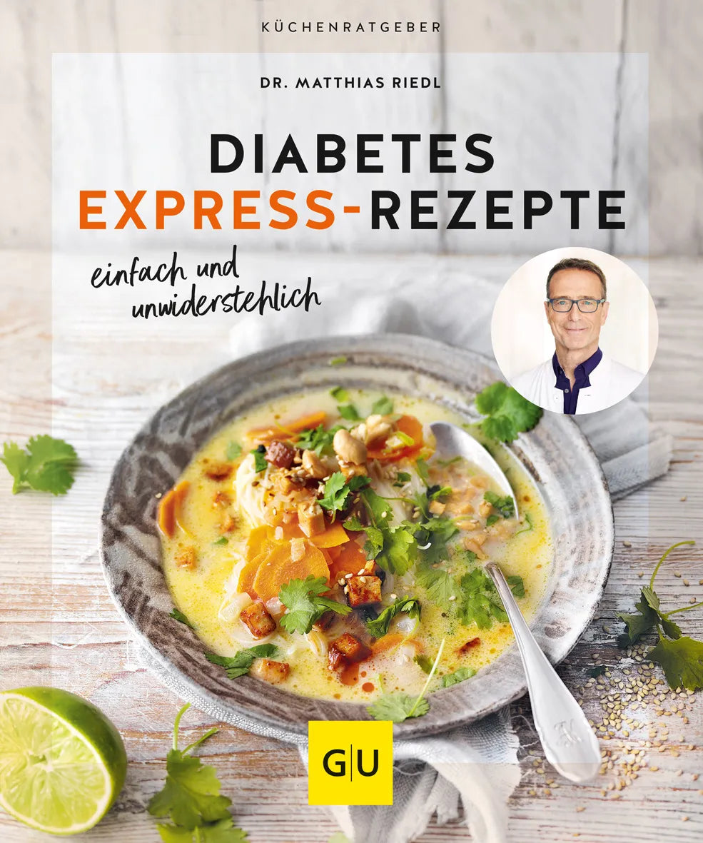 Buchcover von 'Diabetes Expressrezepte' - Taschenbuch von Dr. med. Matthias Riedl