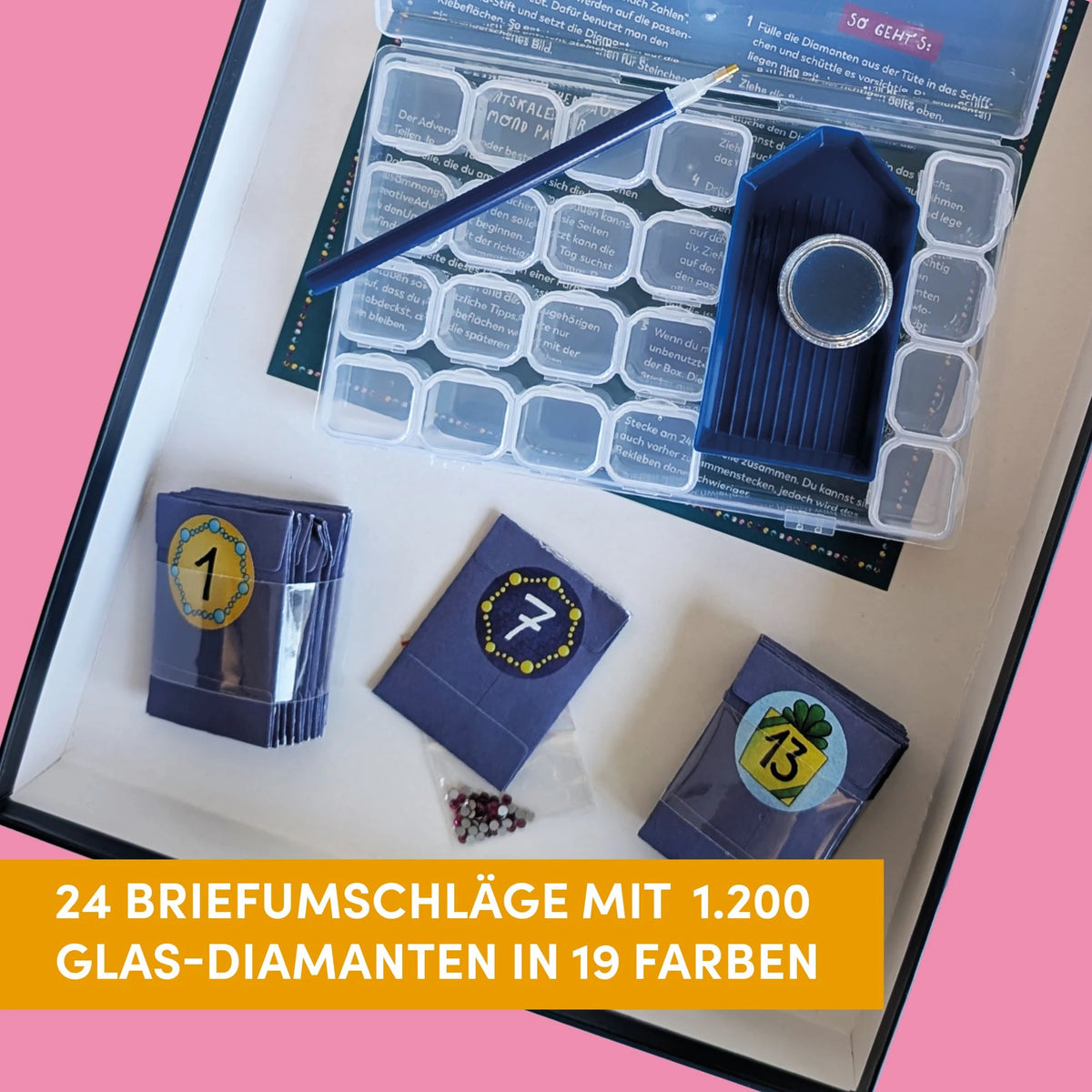 Diamond Painting Adventskalender Lebkuchenhaus. Mit Material und Werkzeug – Ansicht