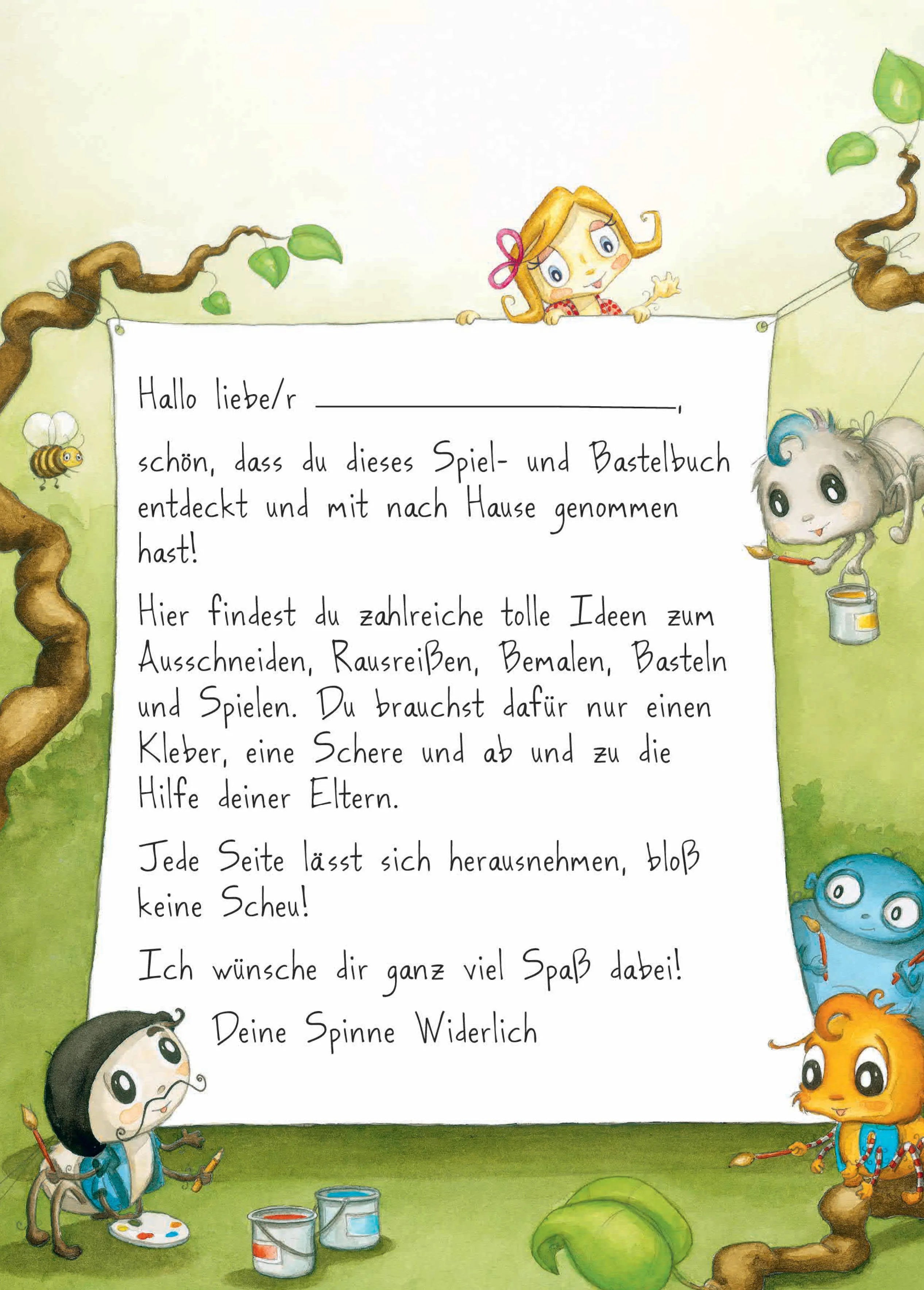 Produktansicht: Basteln & Spielen mit Die kleine Spinne Widerlich - Für kleine Künstler (Paperback)