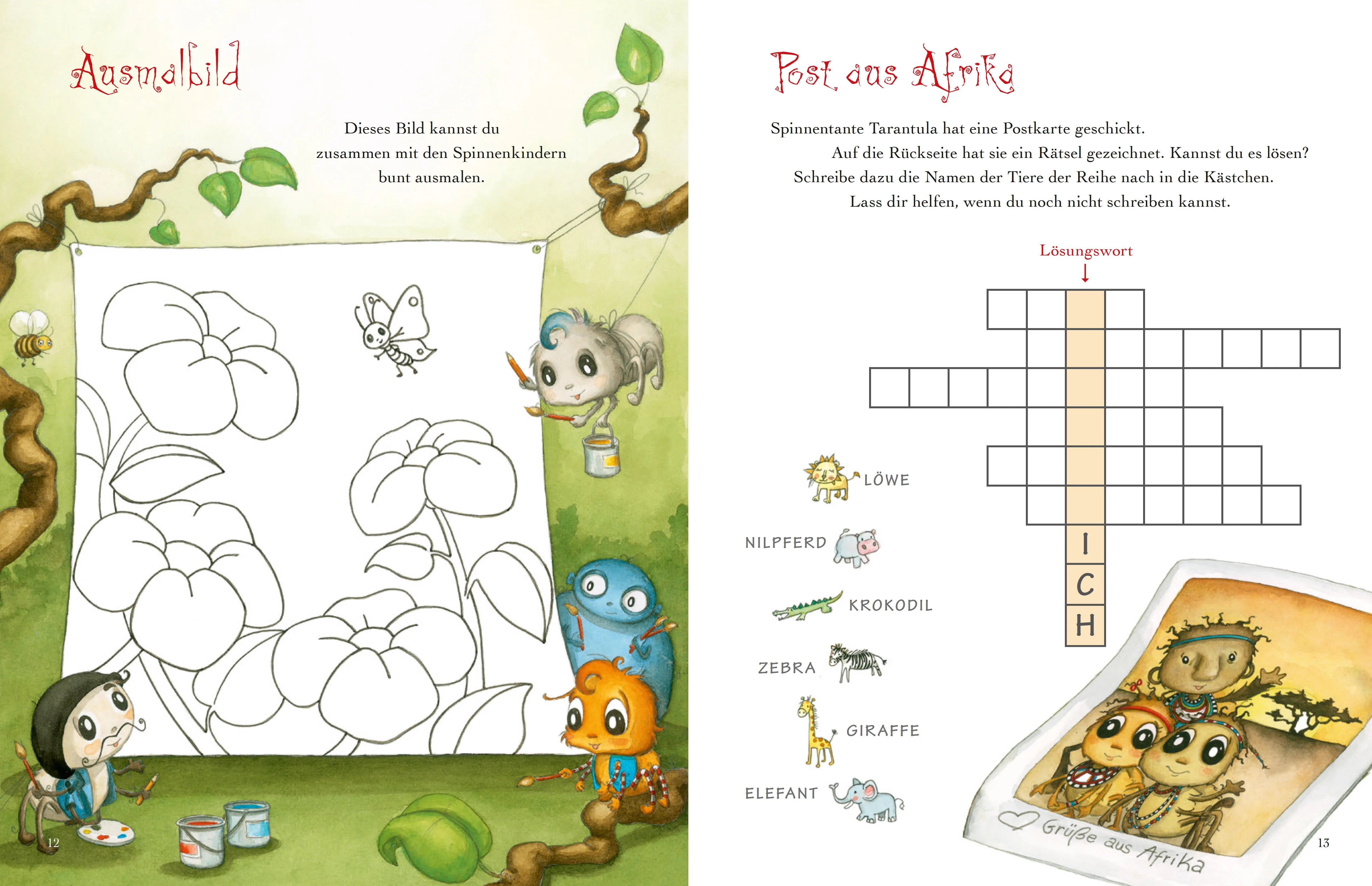 Produktansicht: Die kleine Spinne Widerlich - Mein buntes Mal- und Spielebuch (Taschenbuch)