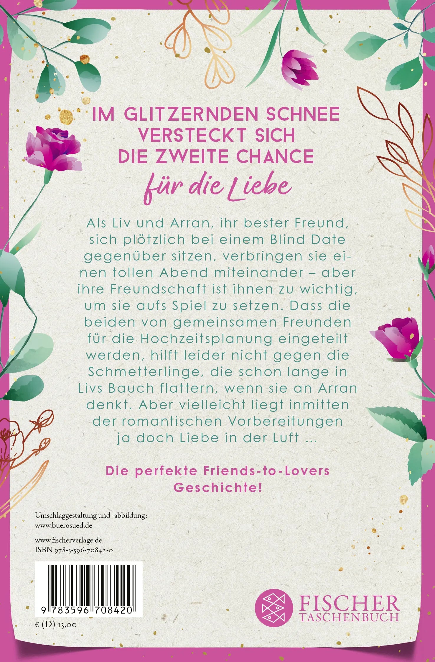 Buchrückseite von 'Dich hatte ich nicht auf der Gästeliste' mit Klappentext - Taschenbuch