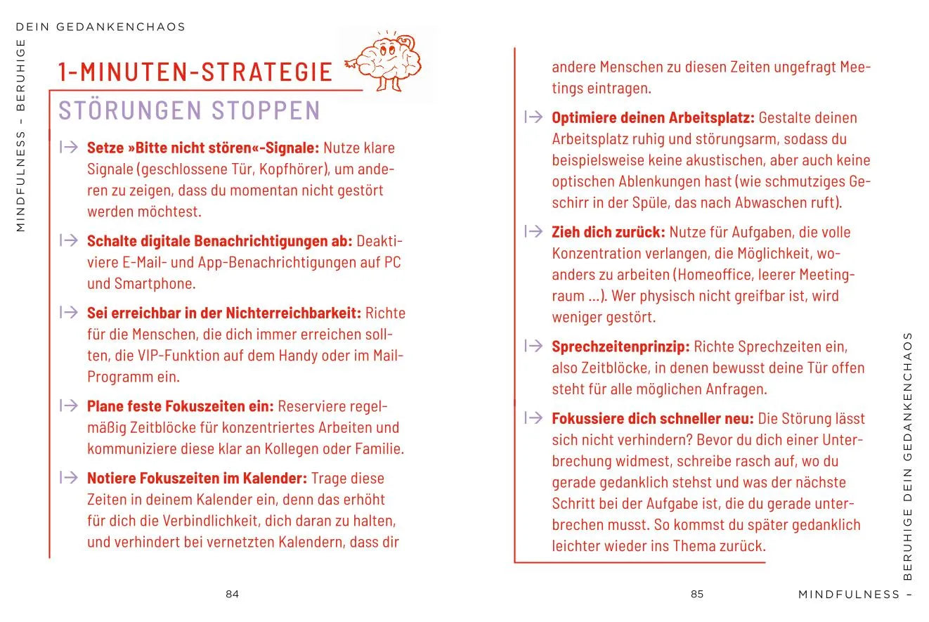 Produktansicht: Die 1-Minuten-Strategie gegen mentale Erschöpfung (Gebundene Ausgabe)