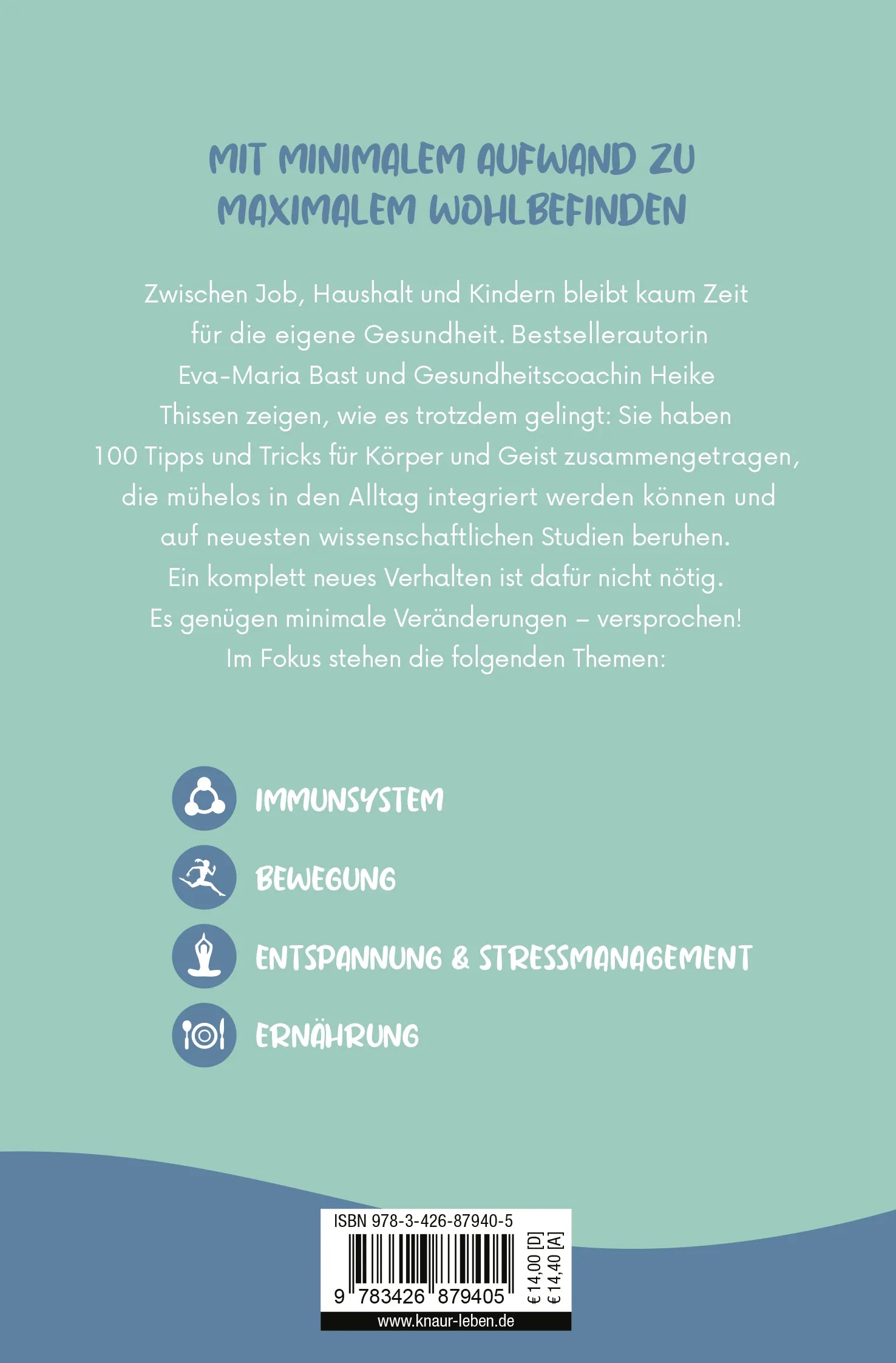 Buchrückseite von 'Die 100 schnellsten Gesundheitstipps der Welt' mit Klappentext - Taschenbuch