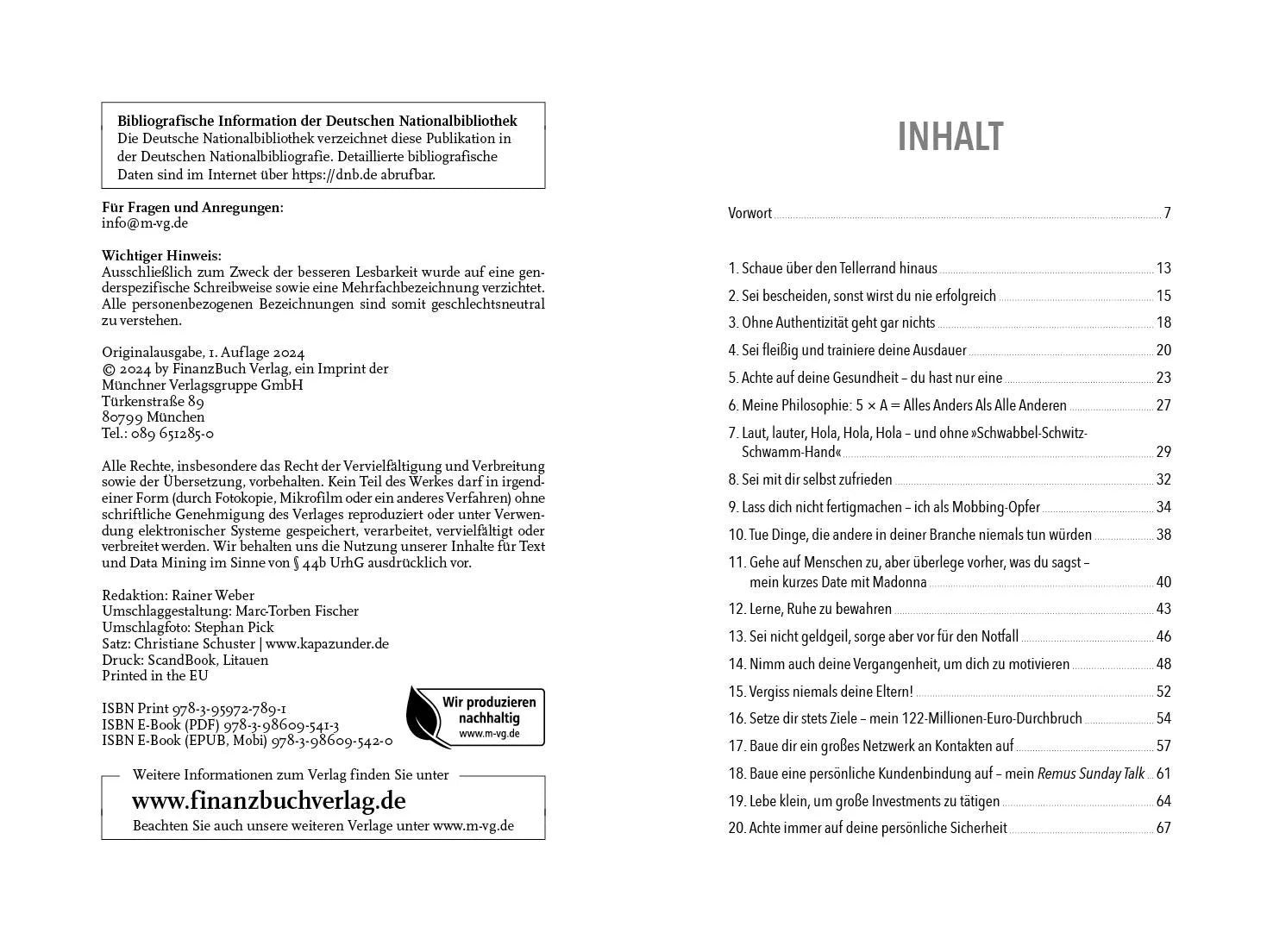 Innenansicht von 'Die 39,5 Remus-Regeln für mehr Erfolg' - Taschenbuch
