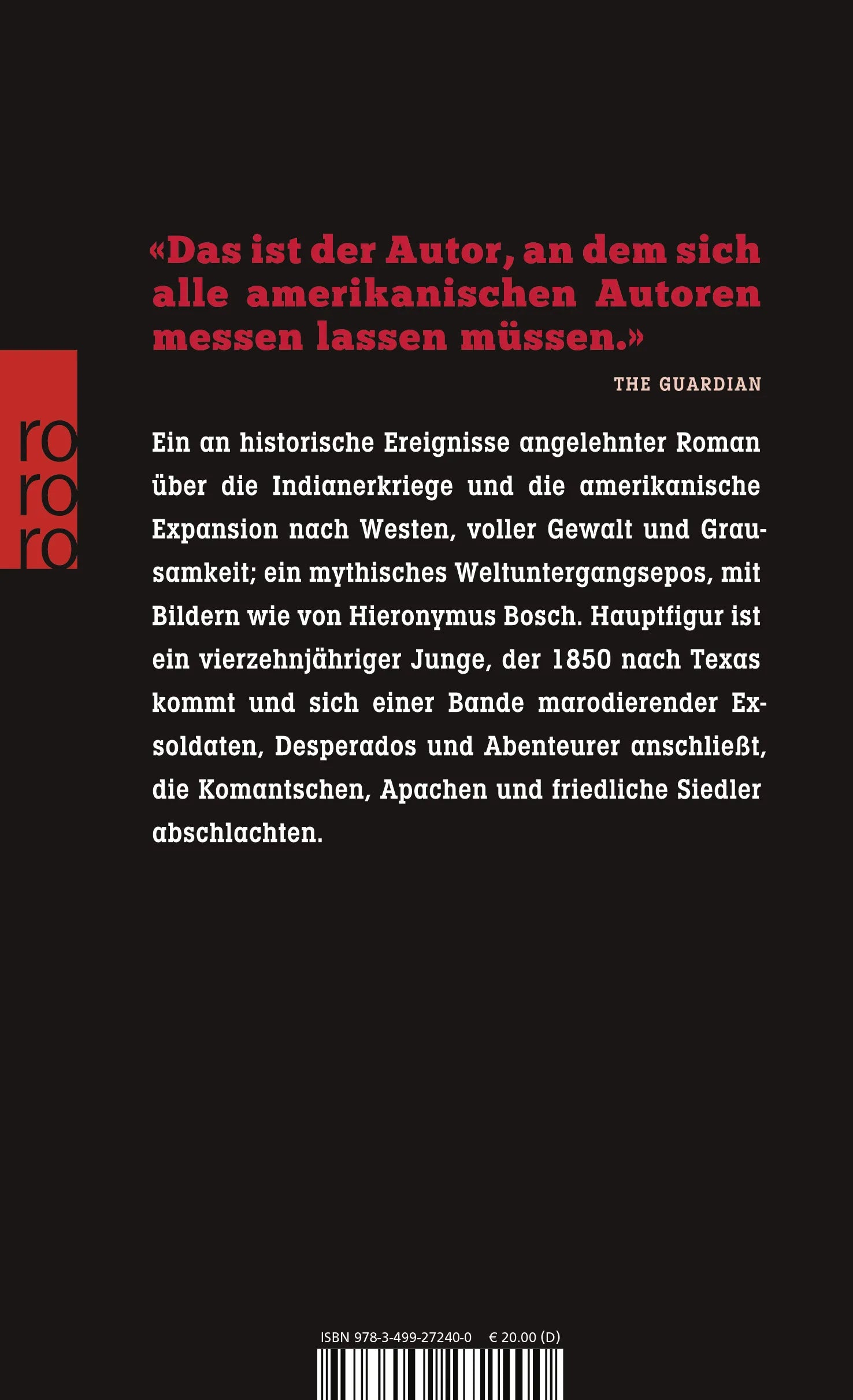 Buchrückseite von 'Die Abendröte im Westen' mit Klappentext - Taschenbuch