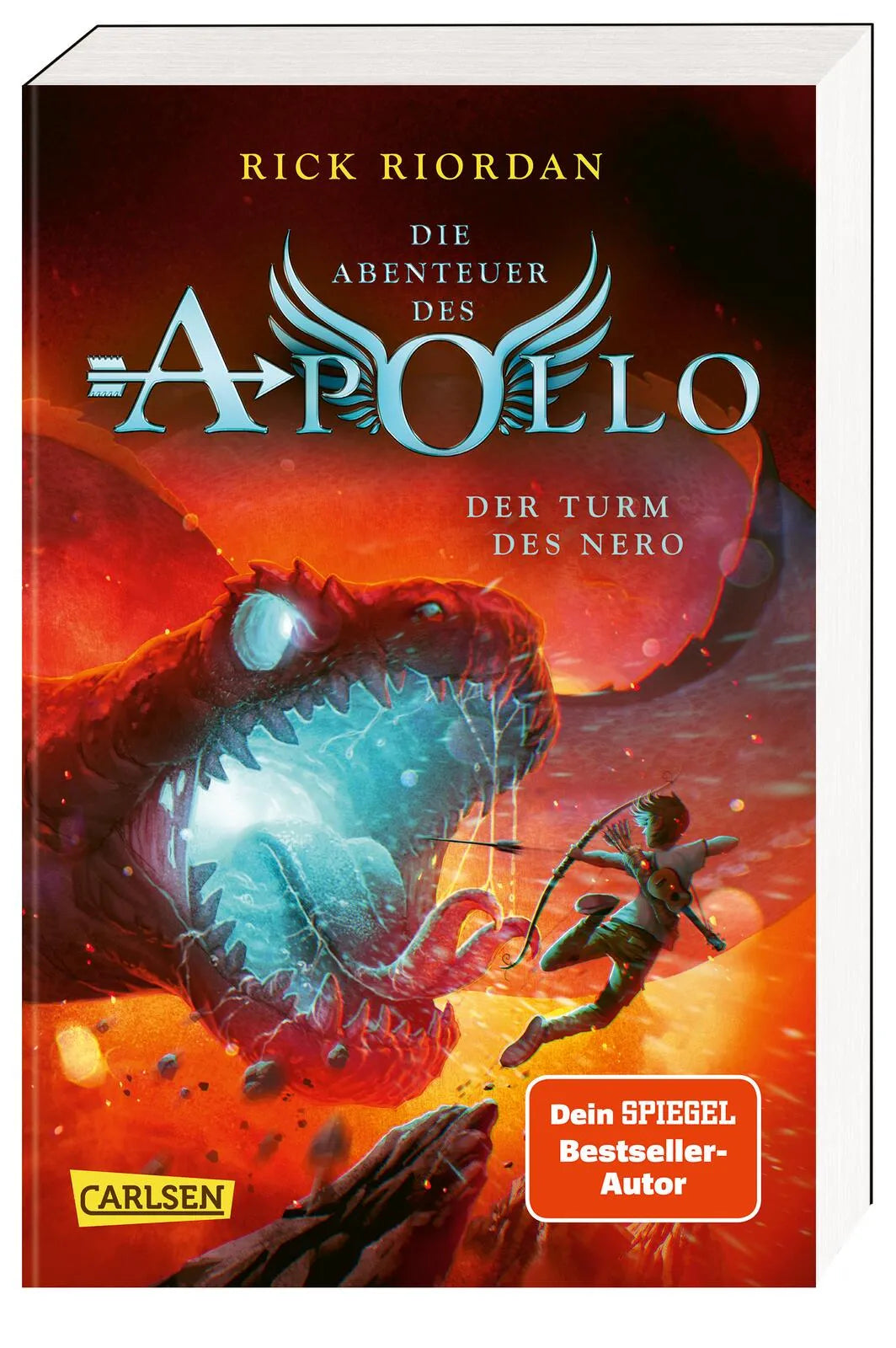 Buchcover von 'Die Abenteuer des Apollo 5: Der Turm des Nero' - Taschenbuch von Rick Riordan