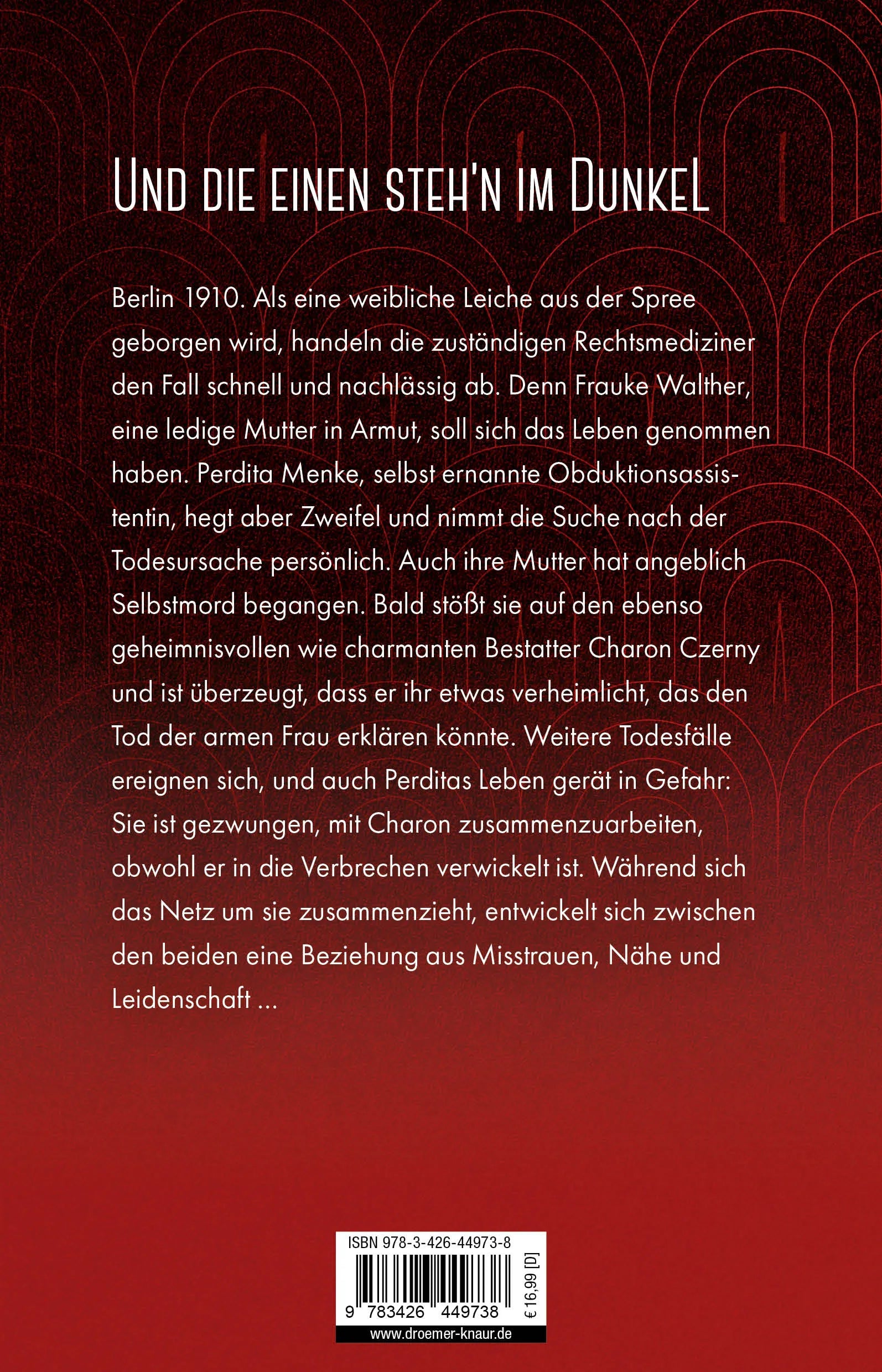 Buchrückseite von 'Die an den Tod nicht glauben' mit Klappentext - Paperback