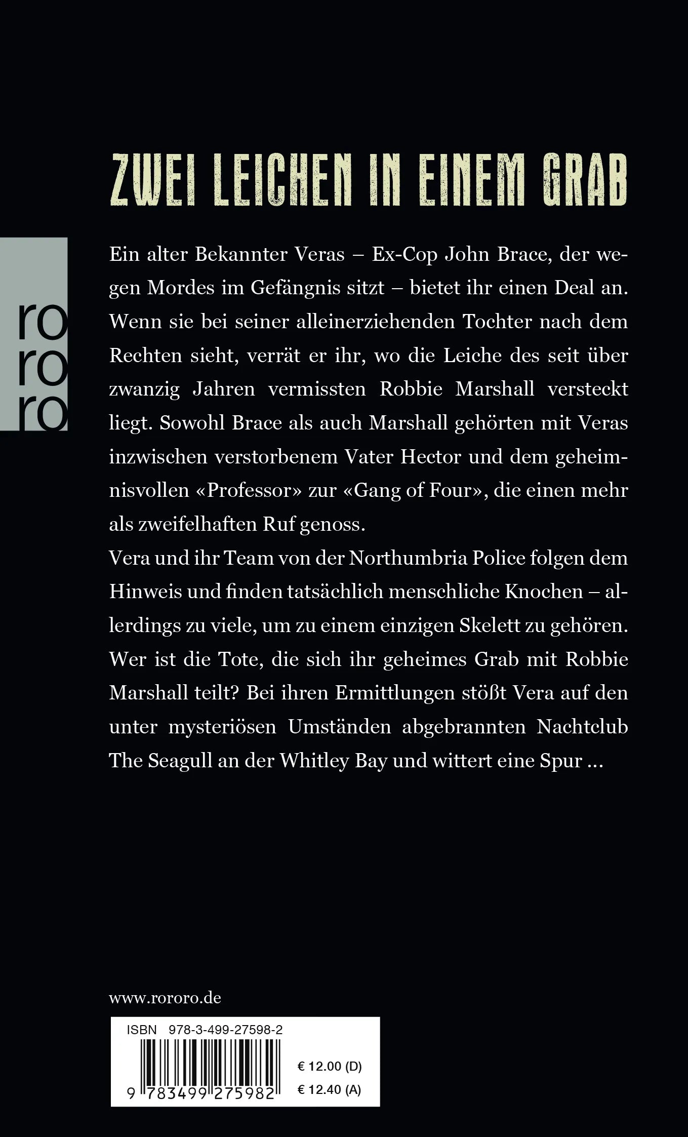 Buchrückseite von 'Die andere Tote' mit Klappentext - Taschenbuch
