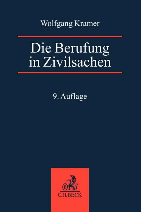Buchcover von 'Die Berufung in Zivilsachen' - Taschenbuch von Wolfgang Kramer