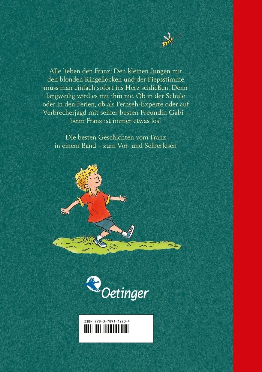 Buchrückseite von 'Die besten Geschichten vom Franz' mit Klappentext - Gebundene Ausgabe