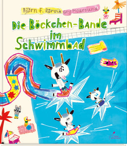 Buchcover von 'Die Böckchen-Bande im Schwimmbad' - Gebundene Ausgabe von Bjørn F. Rørvik
