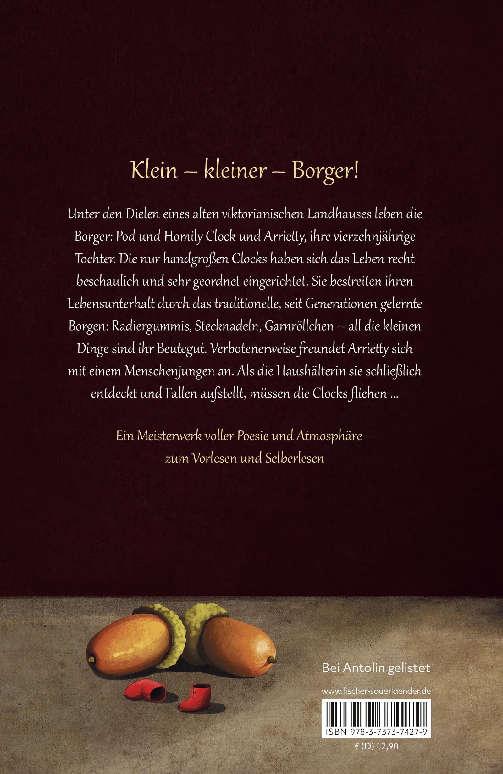 Buchrückseite von 'Die Borger' mit Klappentext - Gebundene Ausgabe