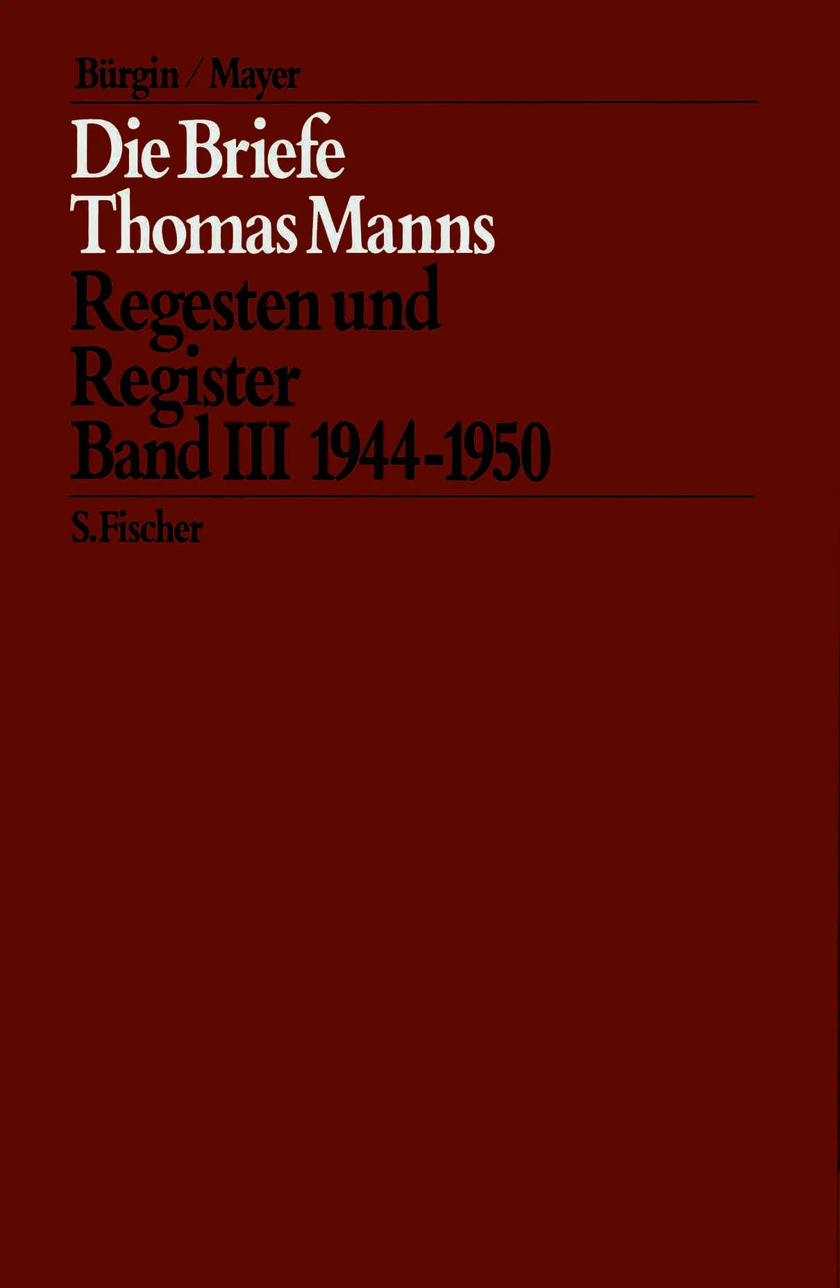 Buchcover von 'Die Briefe 1944 bis 1950' - Gebundene Ausgabe von Thomas Mann