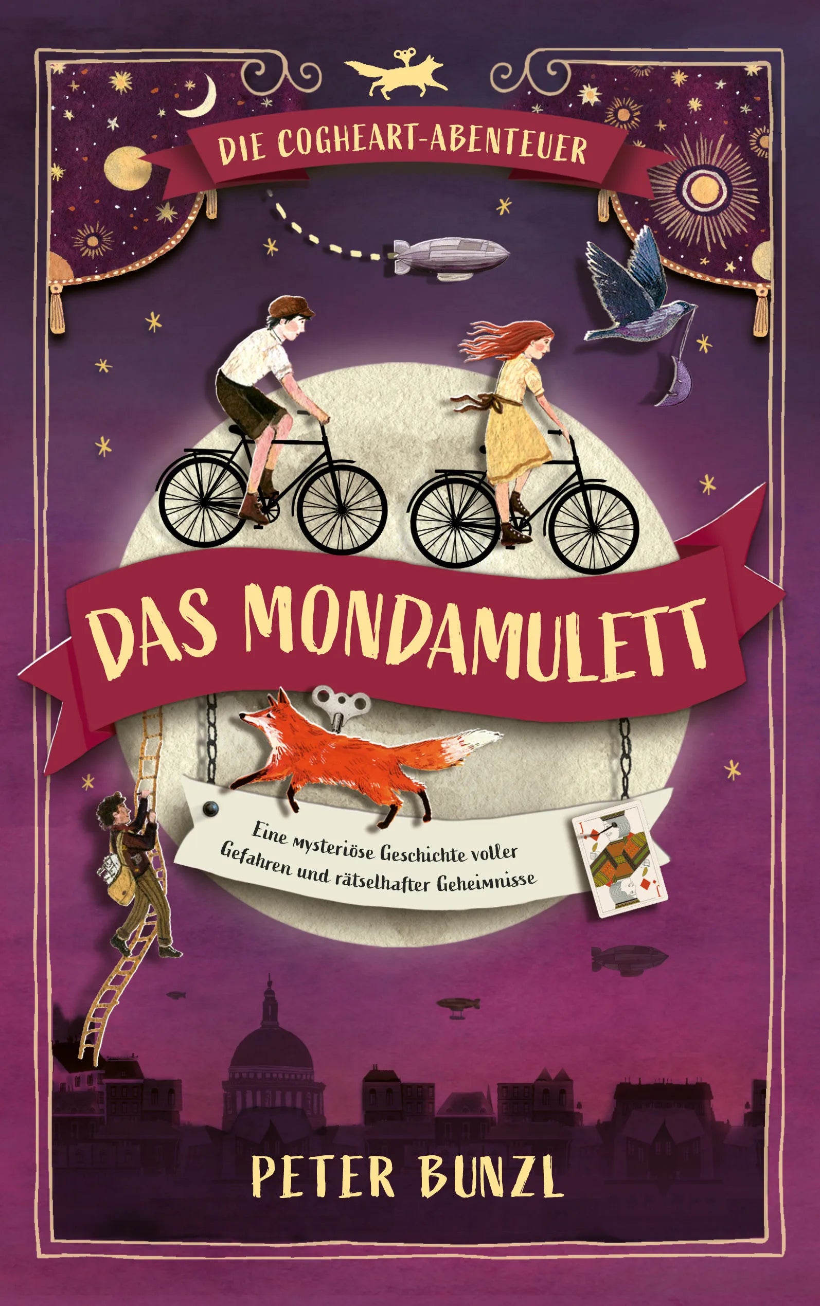 Buchcover von 'Die Cogheart-Abenteuer: Das Mondamulett' - Gebundene Ausgabe von Peter Bunzl