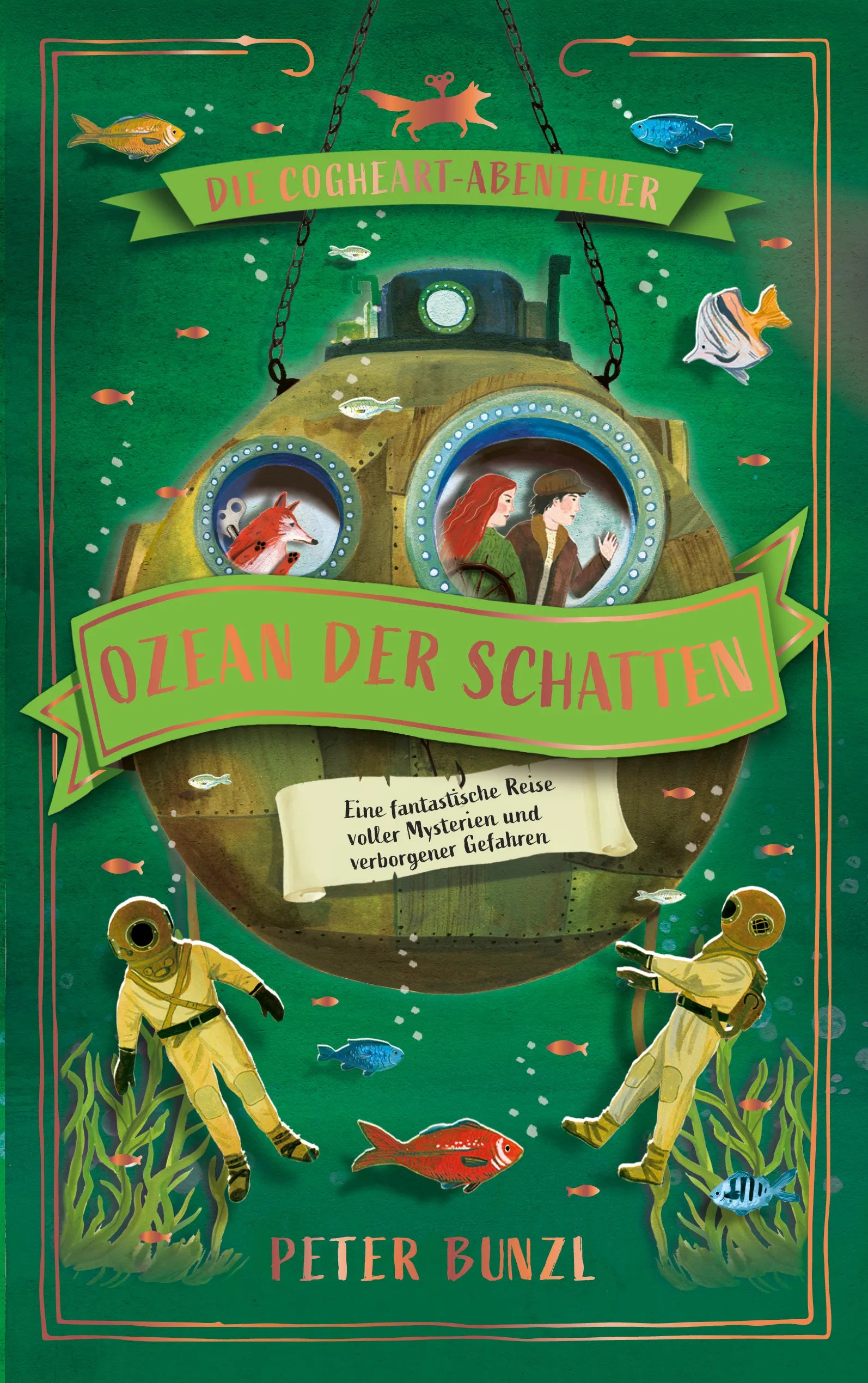 Buchcover von 'Die Cogheart-Abenteuer: Ozean der Schatten' - Gebundene Ausgabe von Peter Bunzl