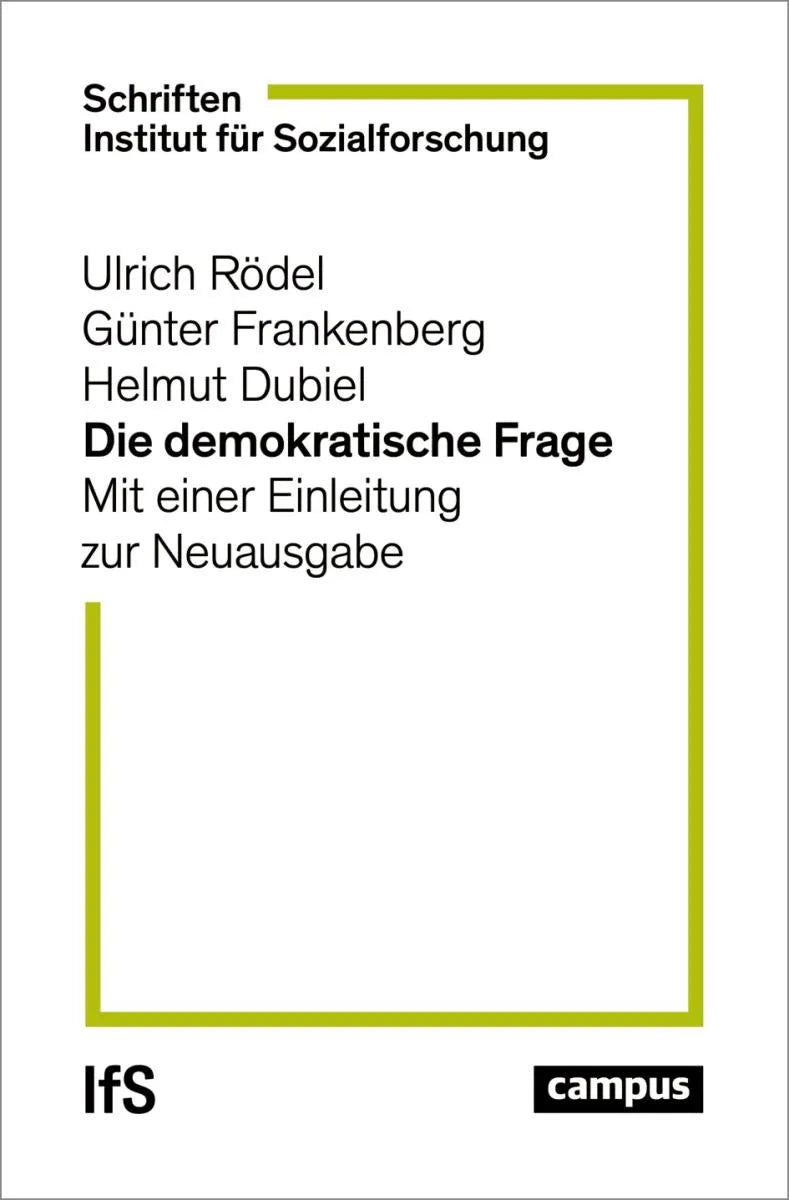 Cover: Die demokratische Frage (E-Book) von Ulrich Rödel