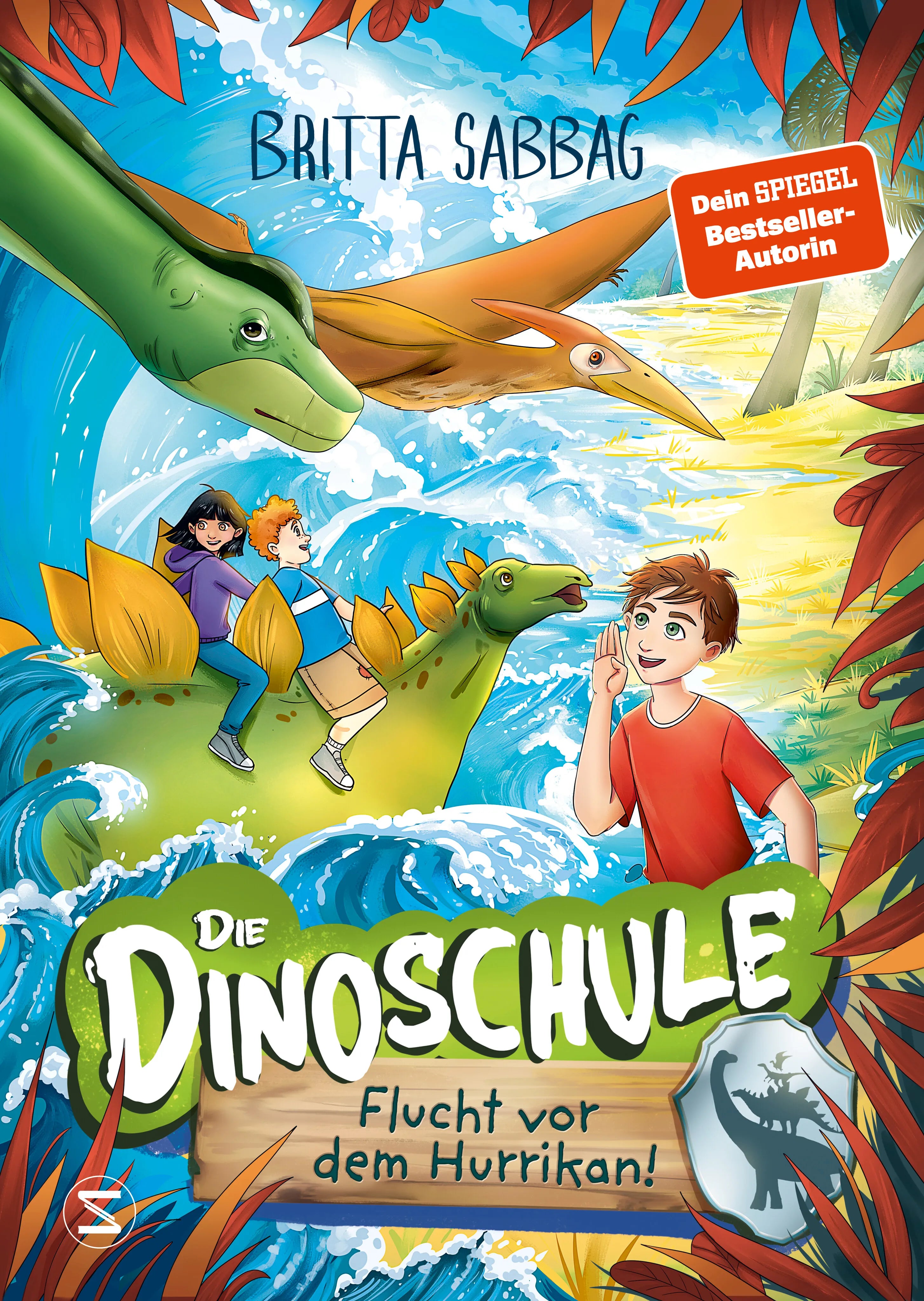 Buchcover von 'Die Dinoschule – Flucht vor dem Hurrikan!' - Gebundene Ausgabe von Britta Sabbag