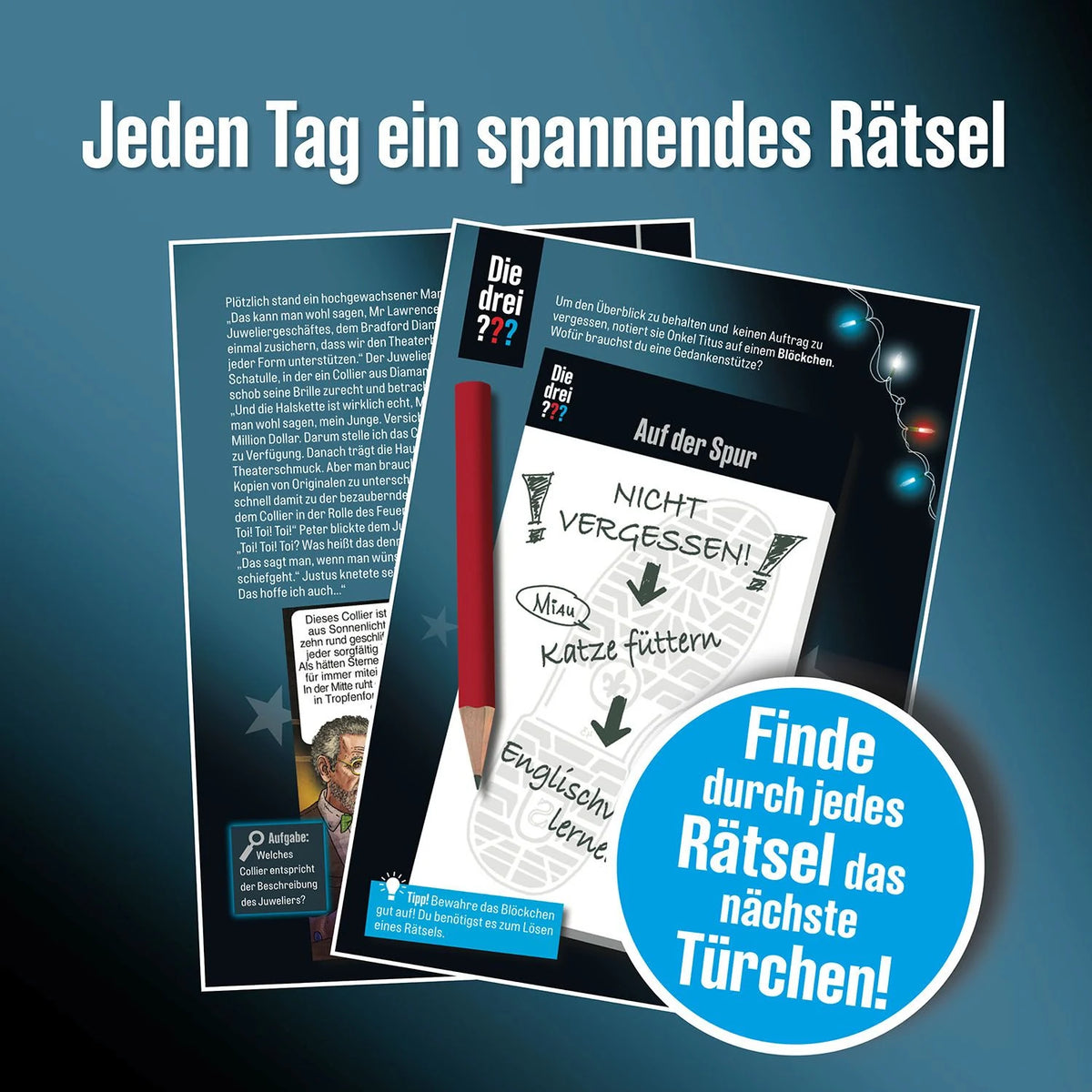 Die drei ???-Adventskalender 2026 – Ansicht