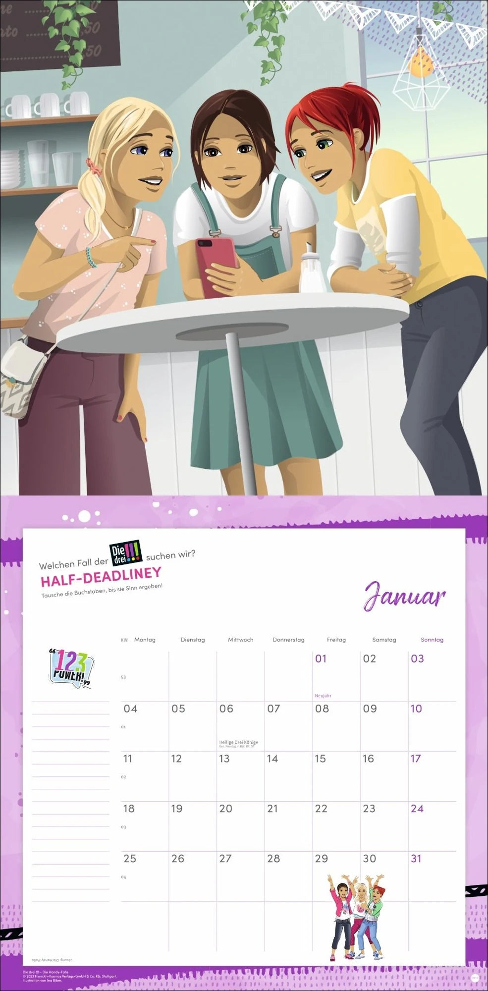 Die drei !!! Broschurkalender 2027 – Ansicht