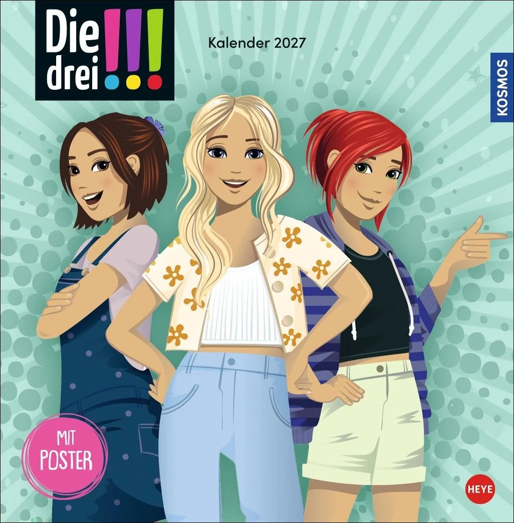 Wandkalender: Die drei !!! Broschurkalender 2027