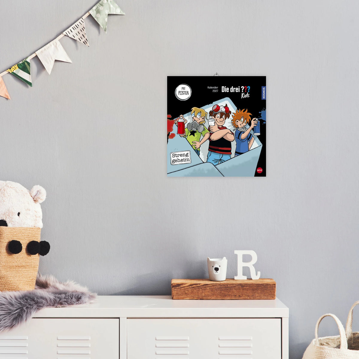 Die drei ??? Kids Broschurkalender 2027 – Ansicht