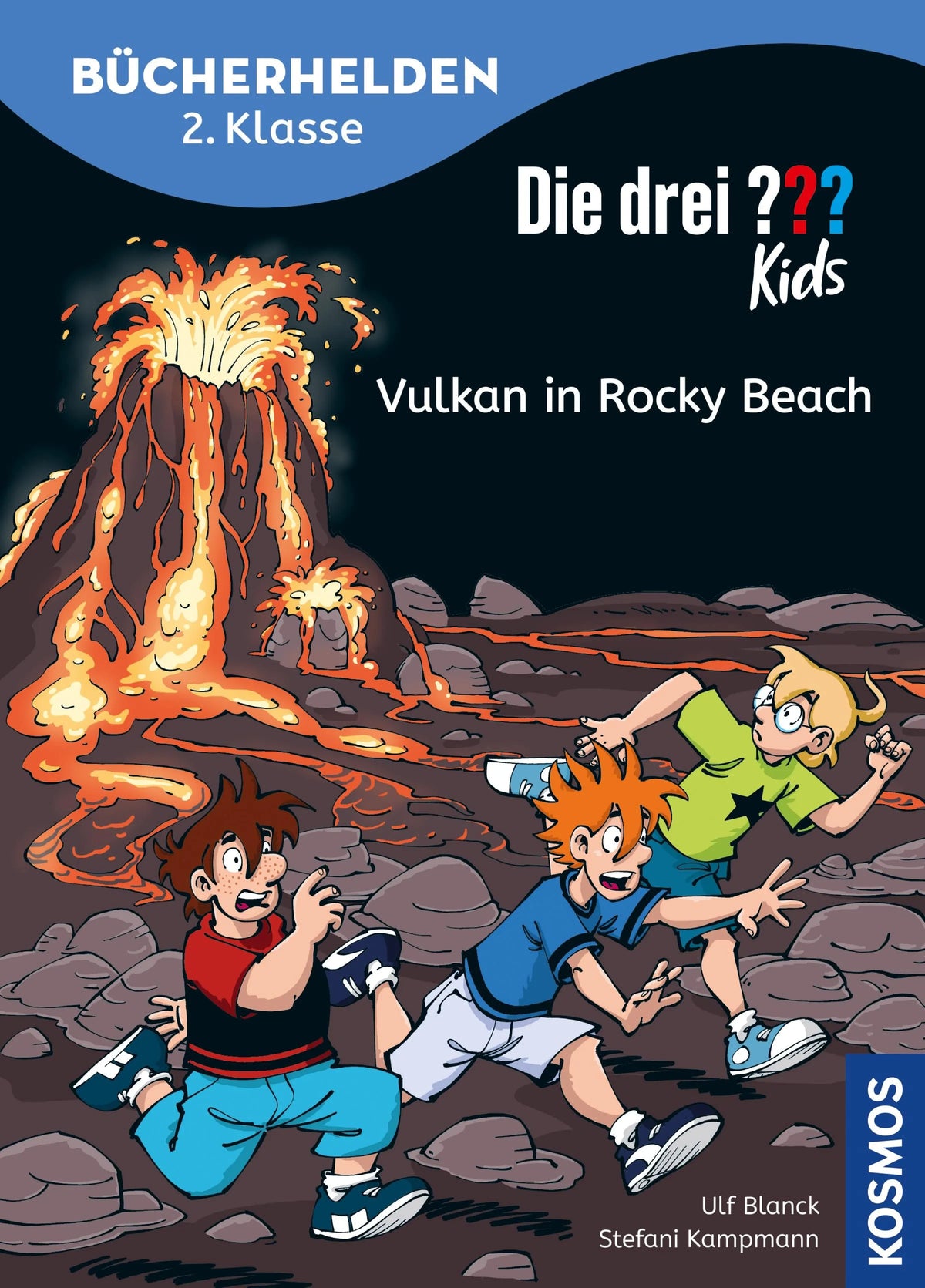 Cover: Die drei ??? Kids, Bücherhelden 2. Klasse, Vulkan in Rocky Beach (E-Book) von Ulf Blanck