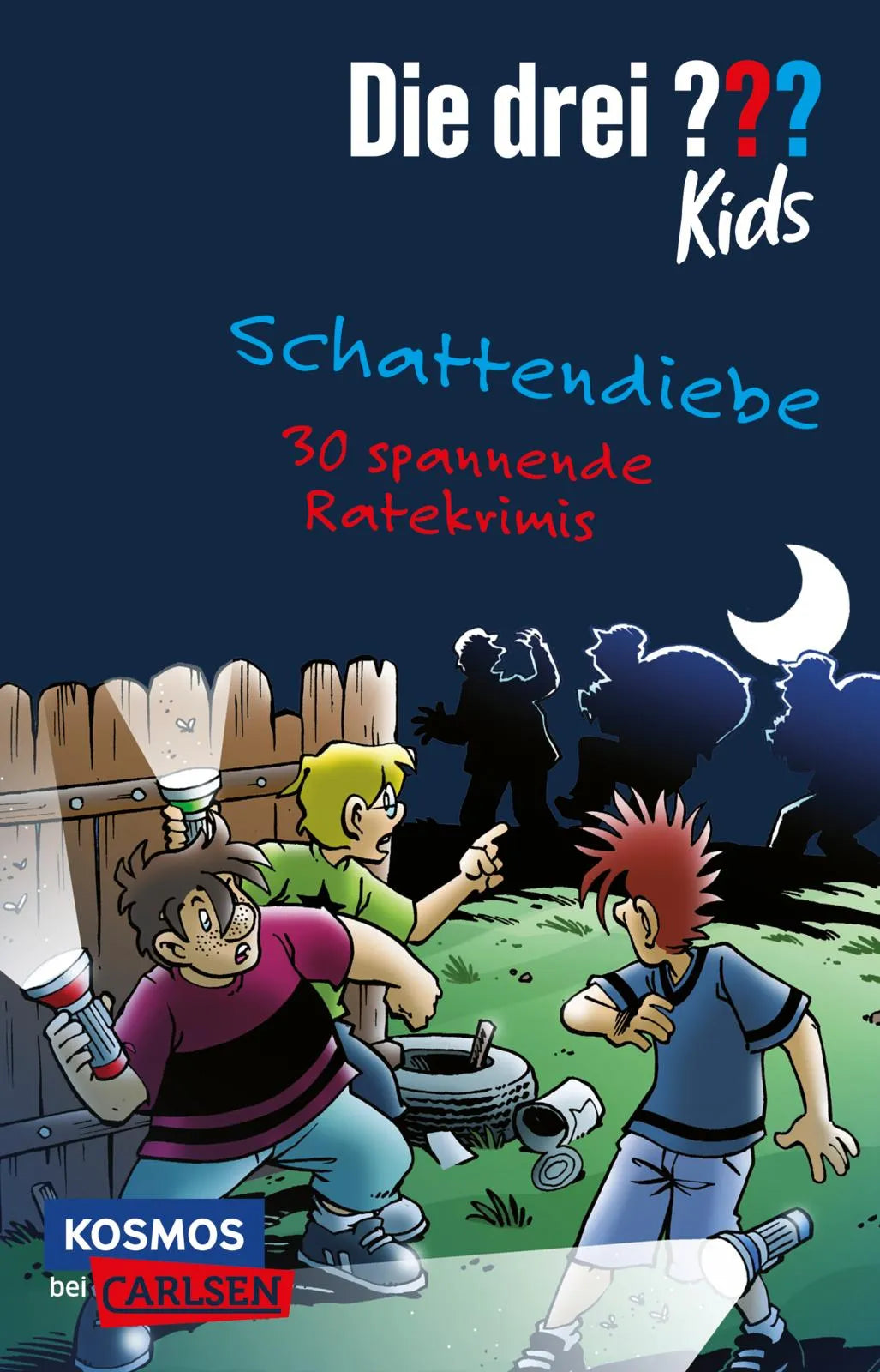 Buchcover von 'Die drei ??? Kids: Schattendiebe. 30 spannende Ratekrimis!' - Taschenbuch von Ulf Blanck