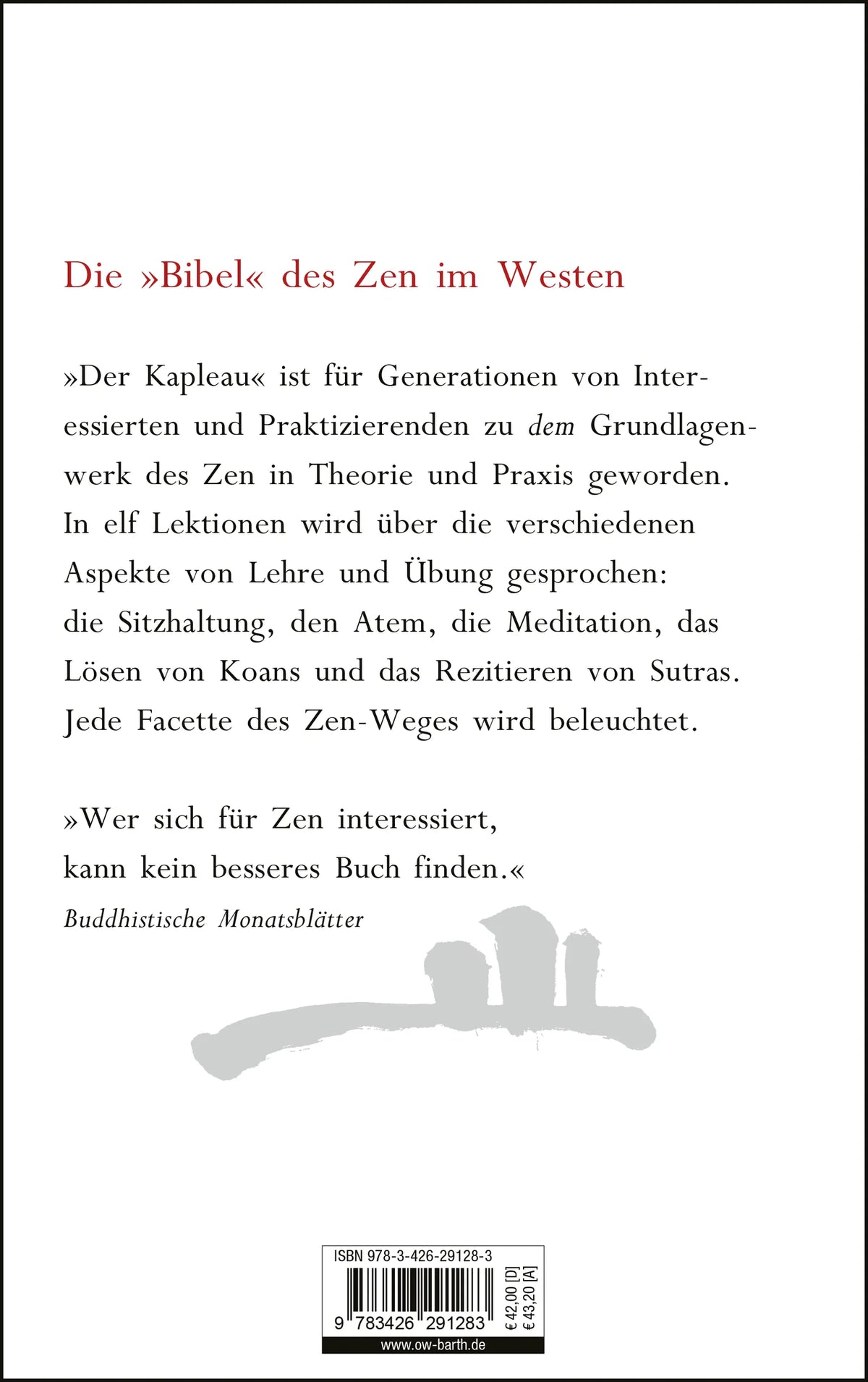 Rückseite: Die drei Pfeiler des Zen (Hardcover)