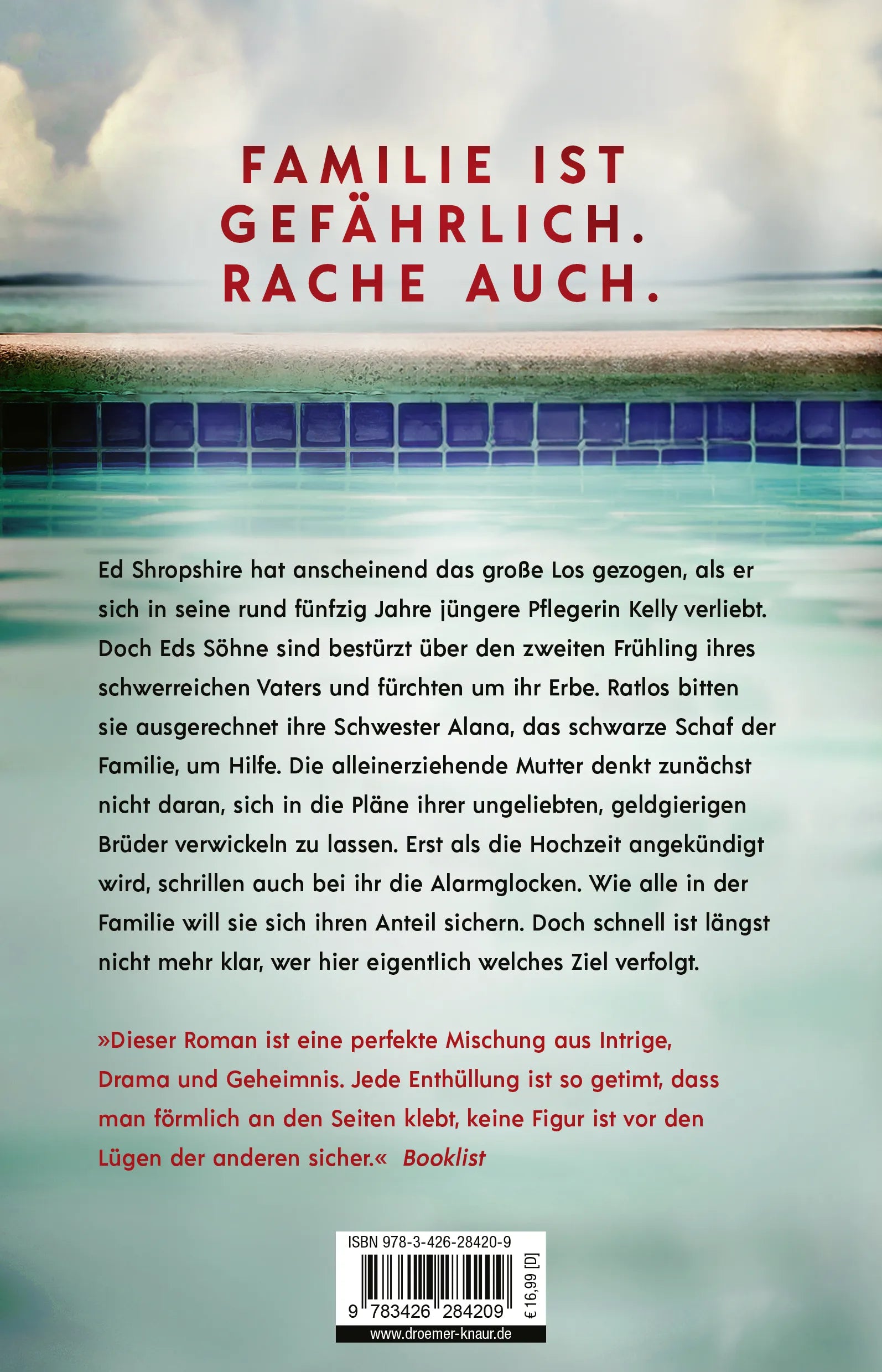 Buchrückseite von 'Die Durchtriebenen' mit Klappentext - Paperback