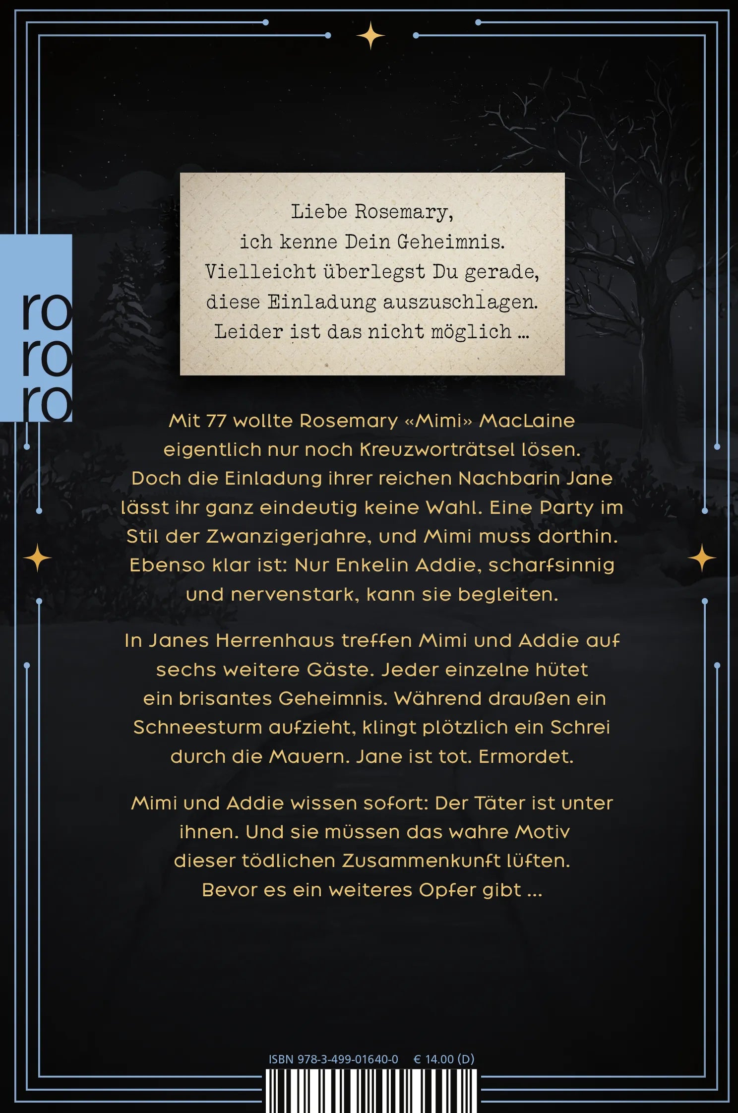 Rückseite: Die Einladung – Mord nur für geladene Gäste (Taschenbuch)