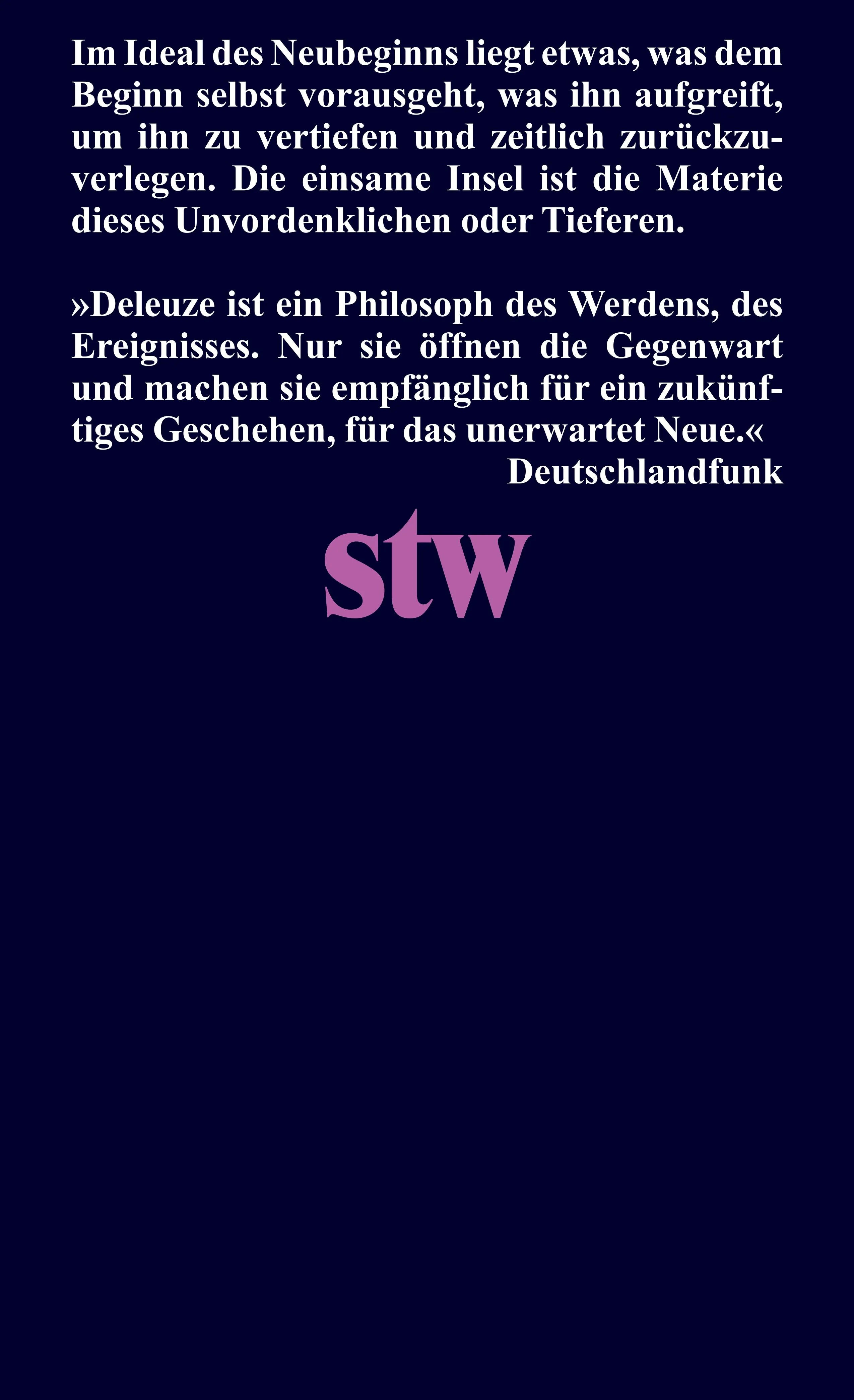 Buchrückseite von 'Die einsame Insel' mit Klappentext - Taschenbuch