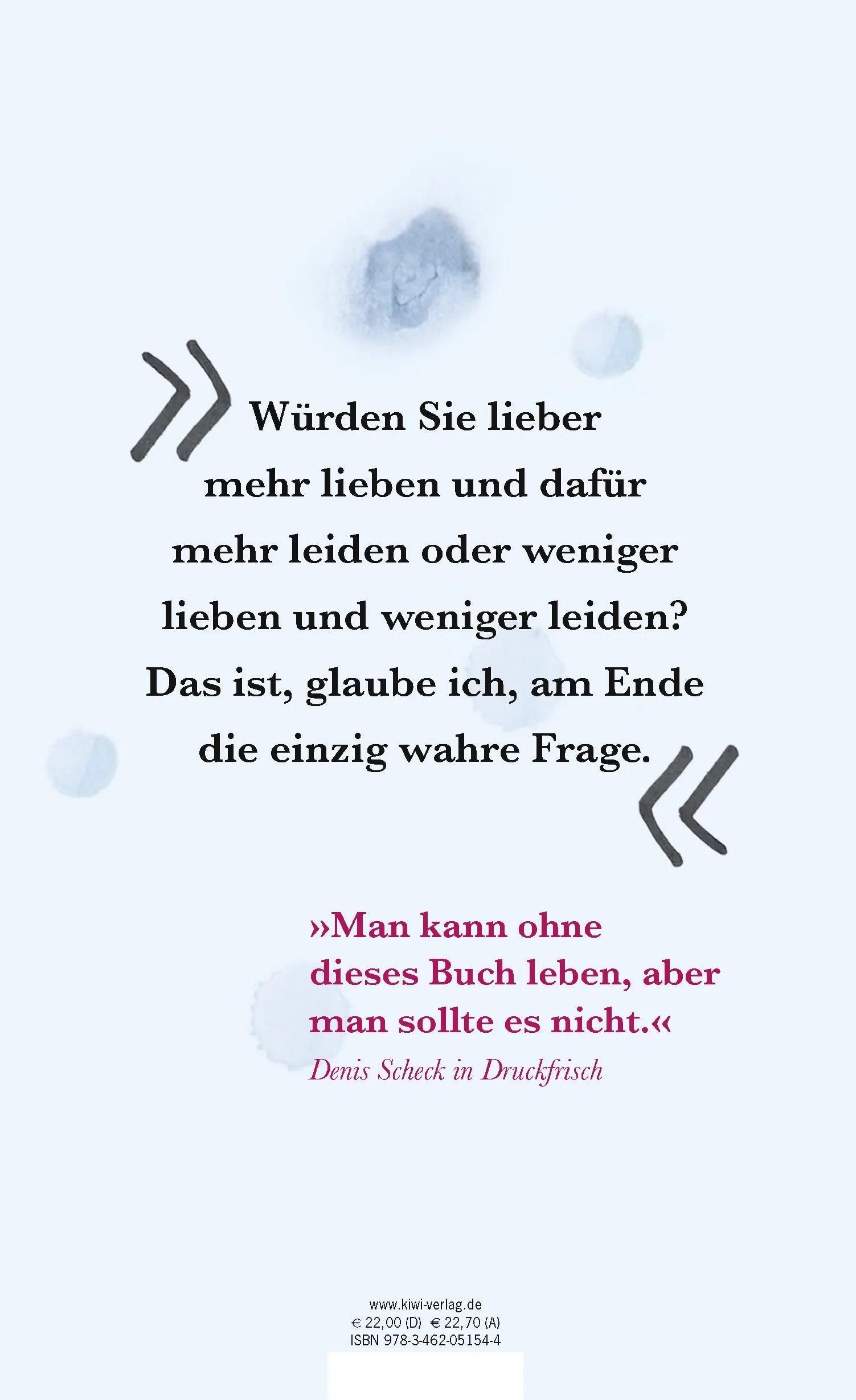 Buchrückseite von 'Die einzige Geschichte' mit Klappentext - Gebundene Ausgabe
