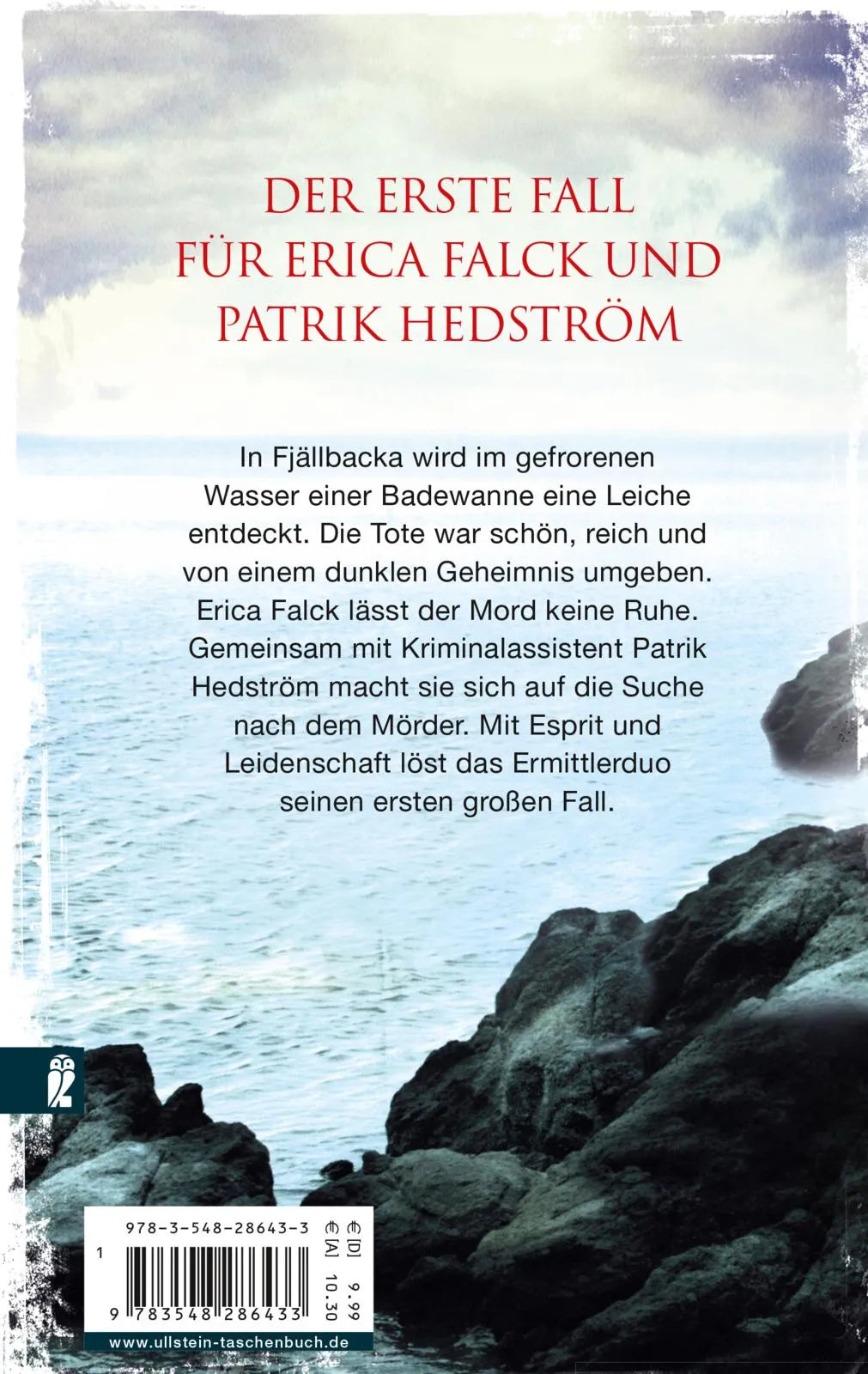 Buchrückseite von 'Die Eisprinzessin schläft' mit Klappentext - Taschenbuch