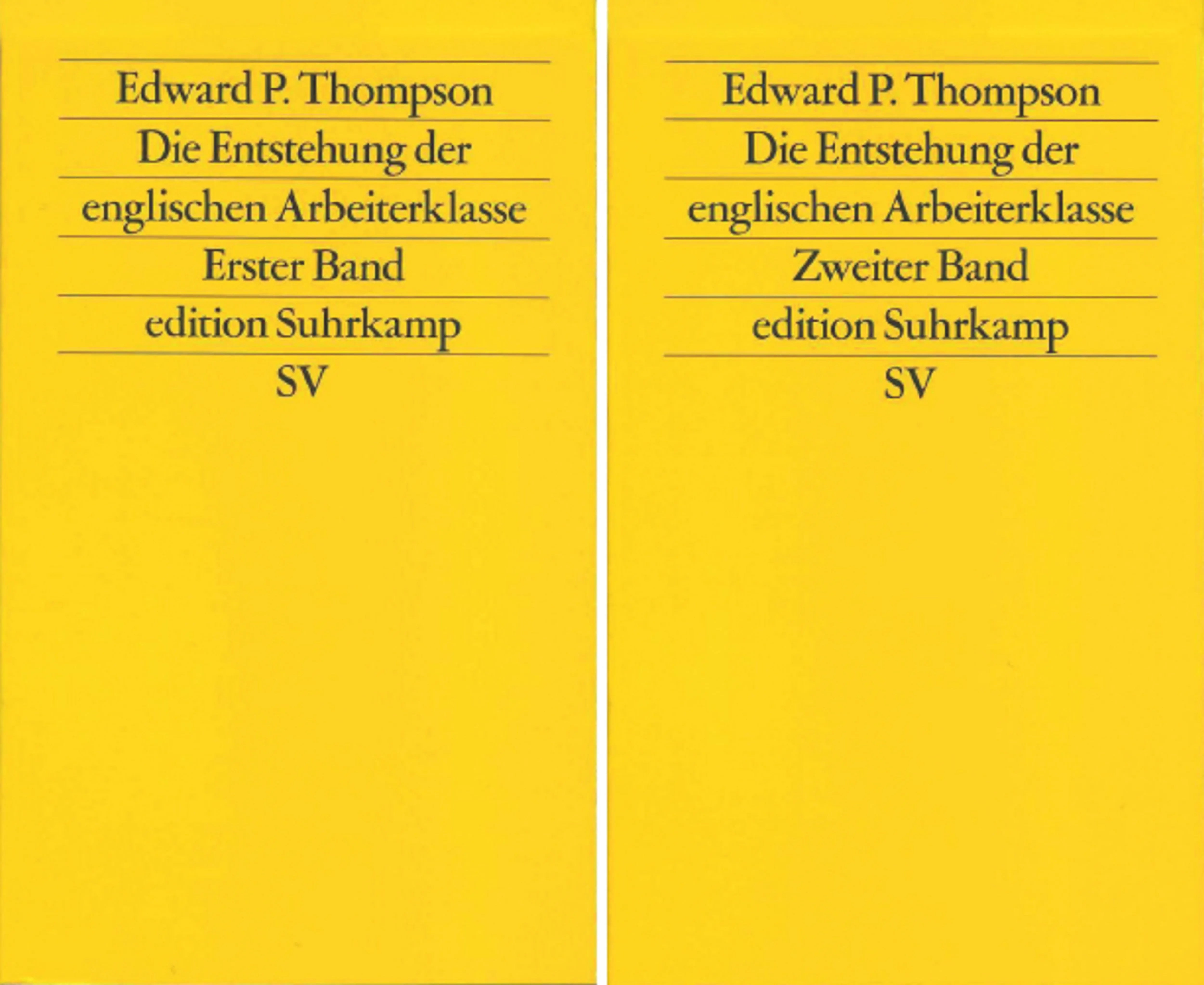 Buchcover von 'Die Entstehung der englischen Arbeiterklasse' - Taschenbuch von Edward P. Thompson